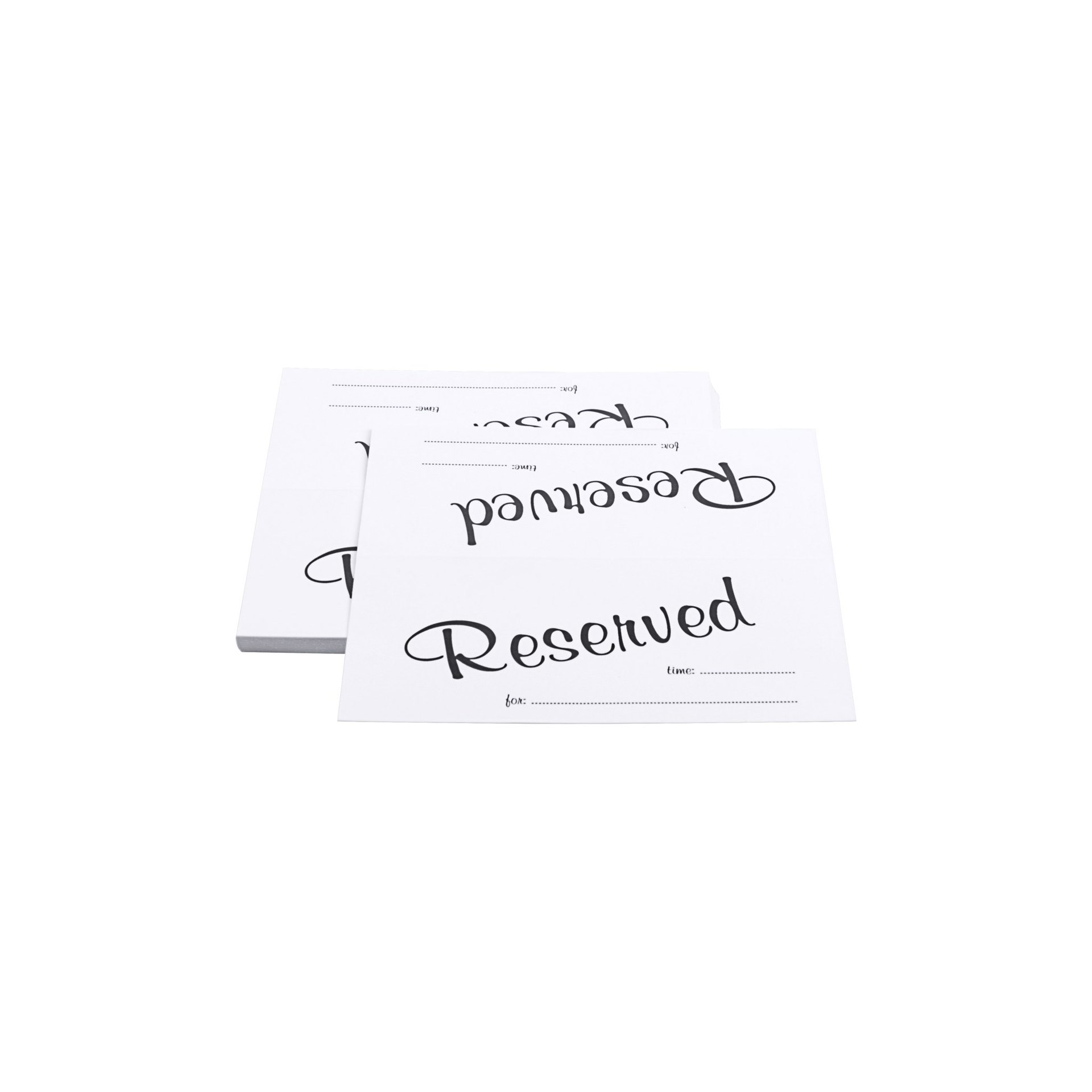 Einschubkarten a 25 Stück in englisch: "Reserved"