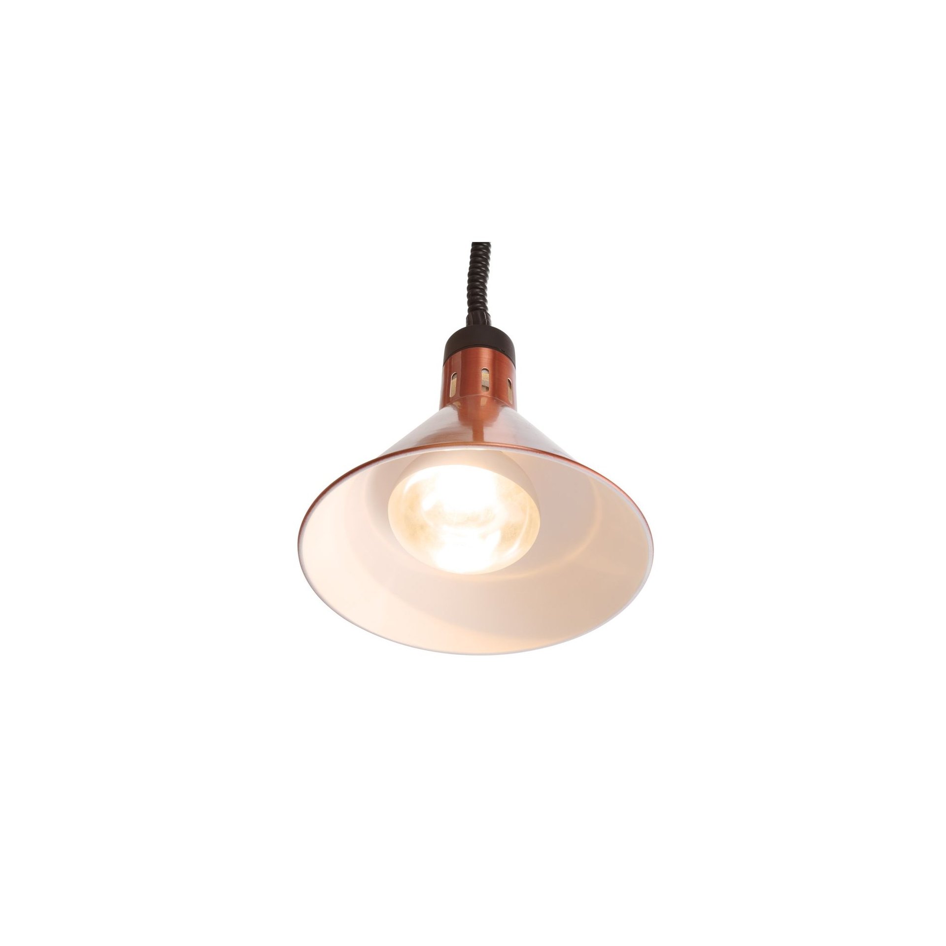 Höhenverstellbare Wärmelampe konisch, Kupfer, 230V/250W, ⌀275x(H)250mm