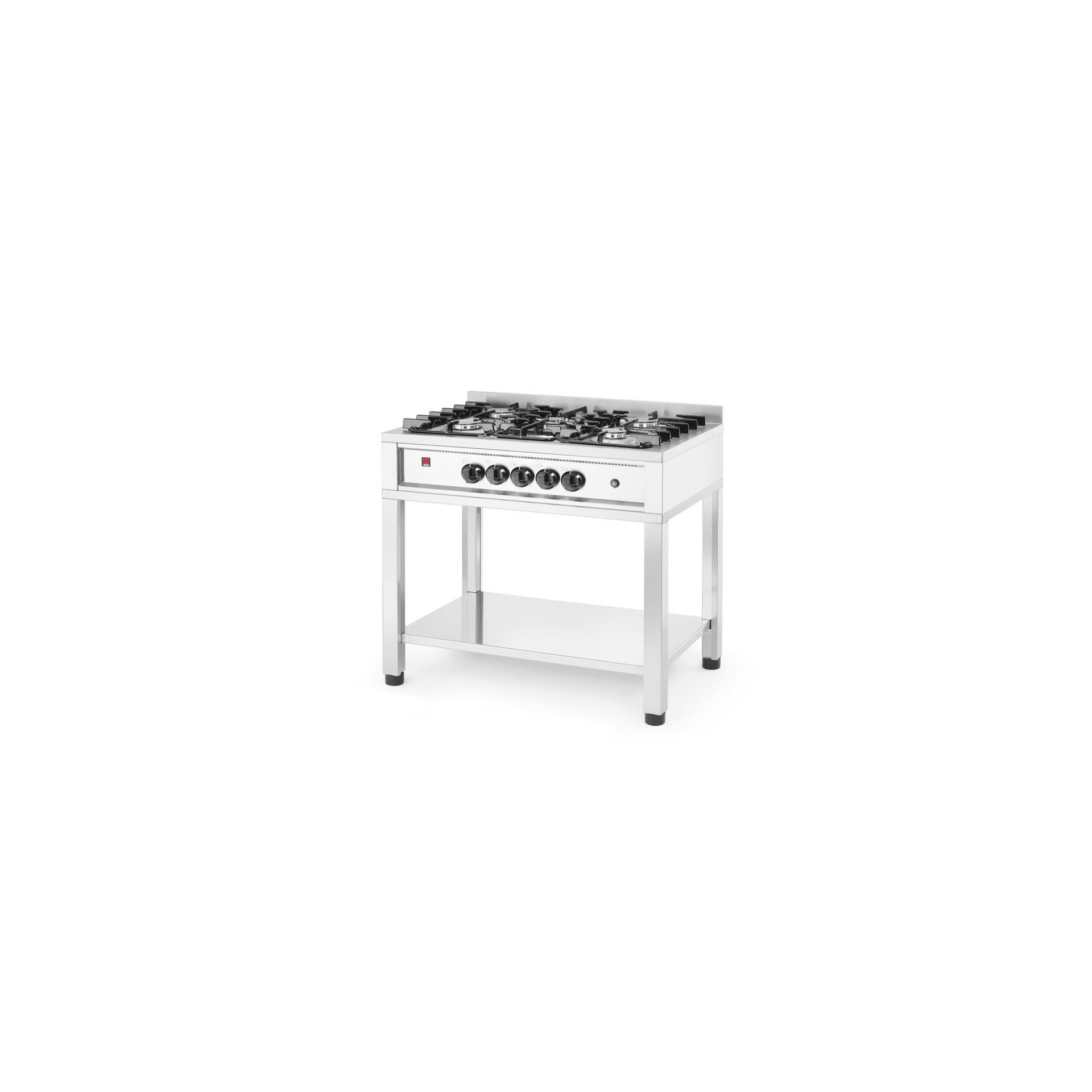 Gasherd - 5 Kochfelder, offener Unterbau, Kitchen Line, 14,3kW, 900x640x(H)910mm Gasherd - 5 Kochfelder, offener Unterbau, Kitchen Line, 14,3kW, 900x640x(H)910mm