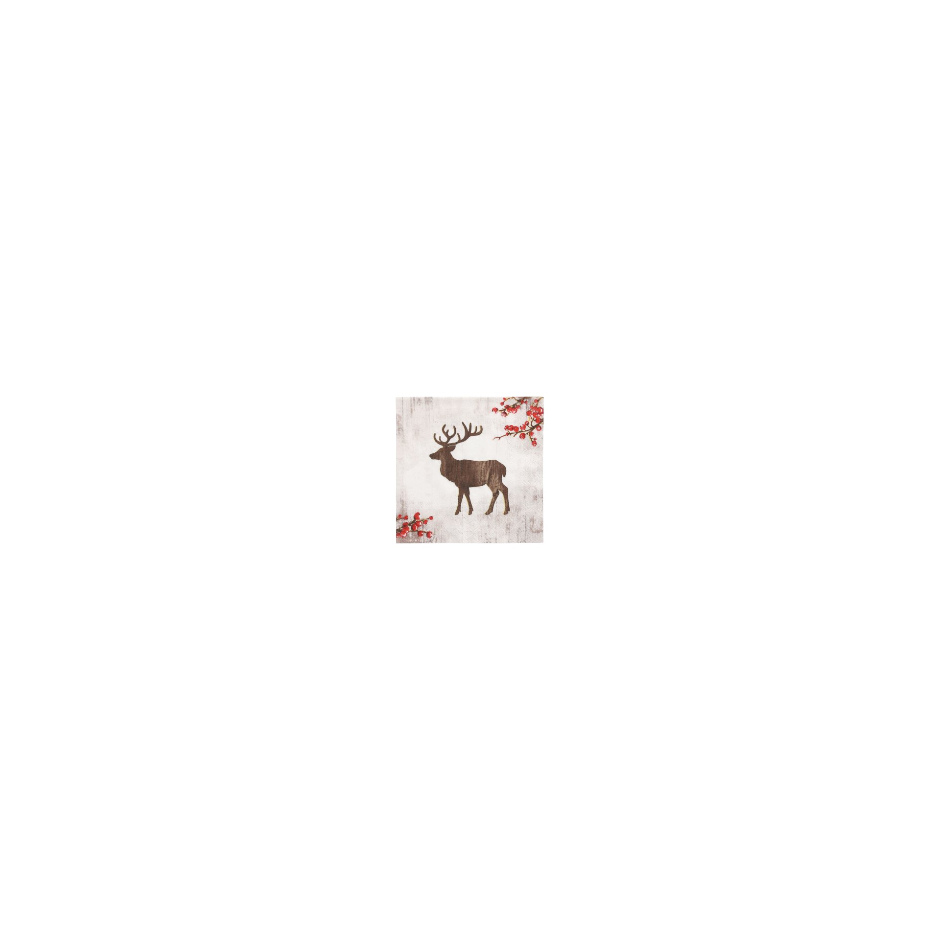 Servietten, 3-lagig 1/4-Falz 25 cm x 25 cm "X-Mas Deer" Servietten, 3-lagig 1/4-Falz 25 cm x 25 cm "X-Mas Deer"