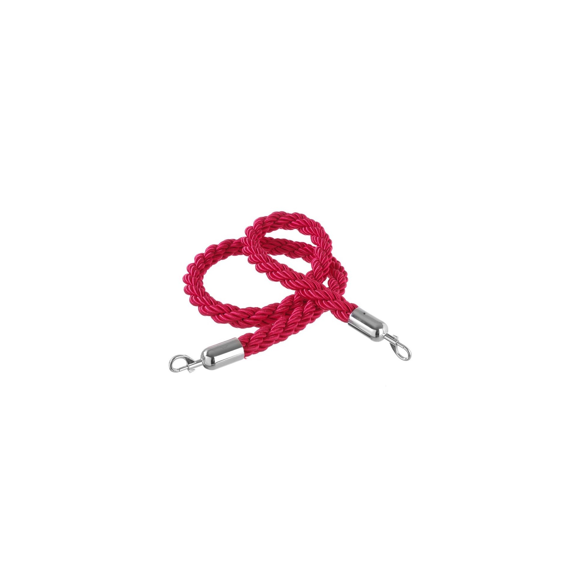 Absperrseile, rot mit polierten Haken, Rot, (L)1500mm