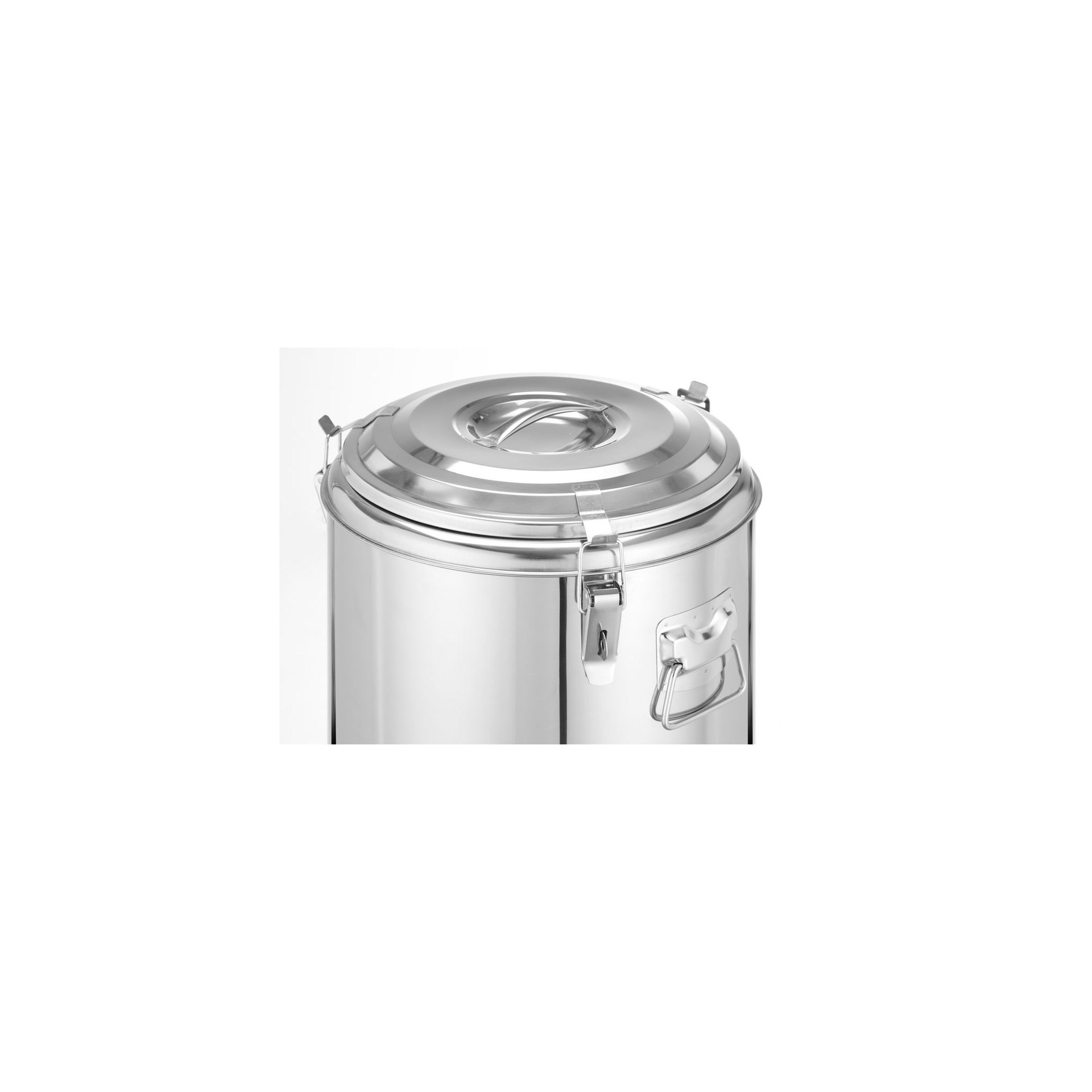 Isolierter tragbarer Behälter, Kitchen Line, 23L, Silber, ⌀350x(H)440mm Isolierter tragbarer Behälter, Kitchen Line, 23L, Silber, ⌀350x(H)440mm