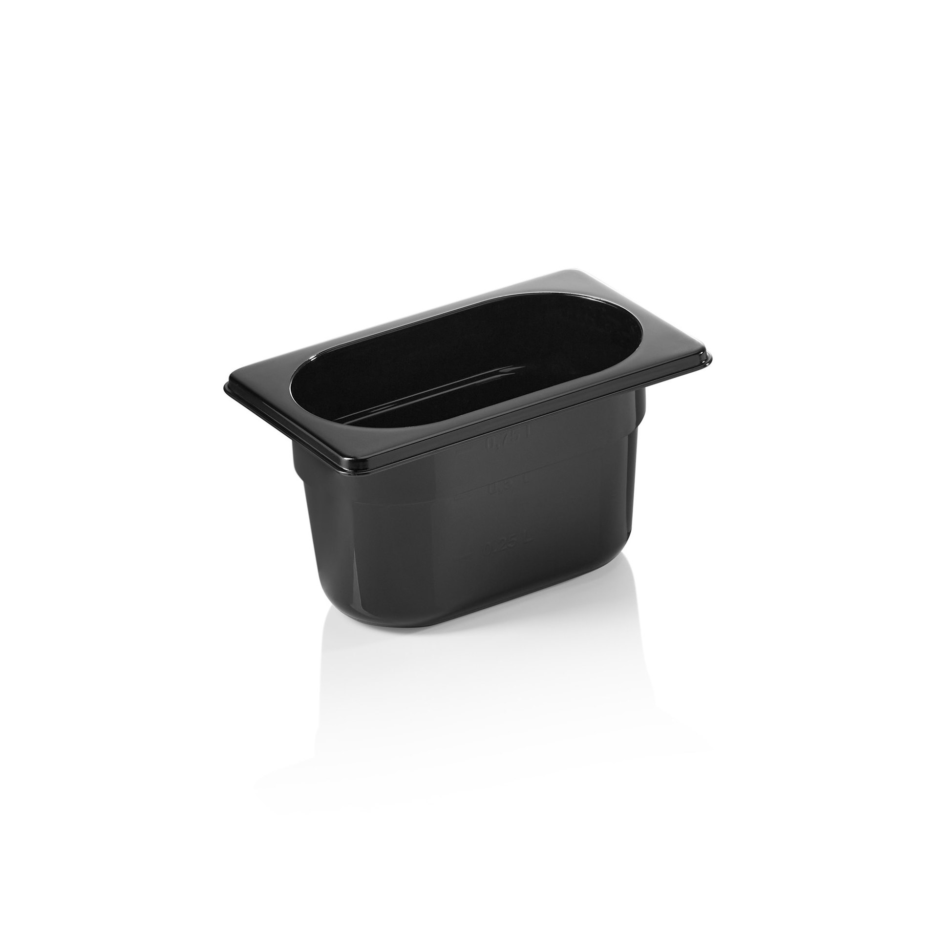 GN Behälter GN 96 BLACK 1/9-100 mm, schwarz, Polycarbonat