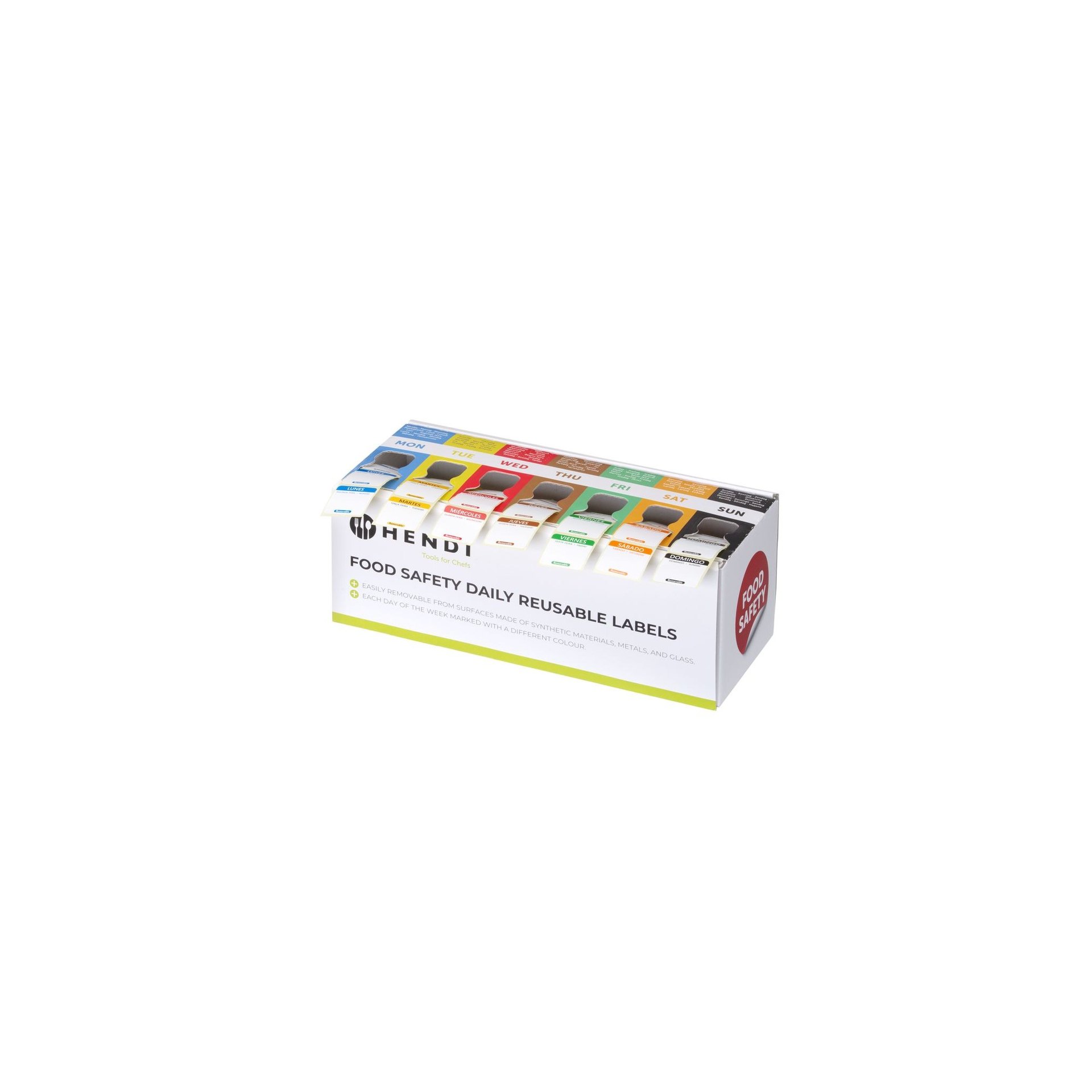 Set mit Lebensmittelsicherheitsaufklebern, vielseitig verwendbar, leicht ablösbar, mit Spender, 240x80x(H)100mm