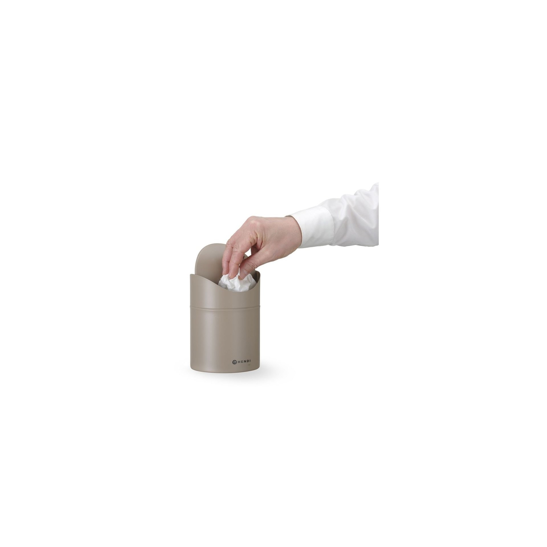 Tischabfalleimer 1,2L, Beige, ⌀120x(H)165mm
