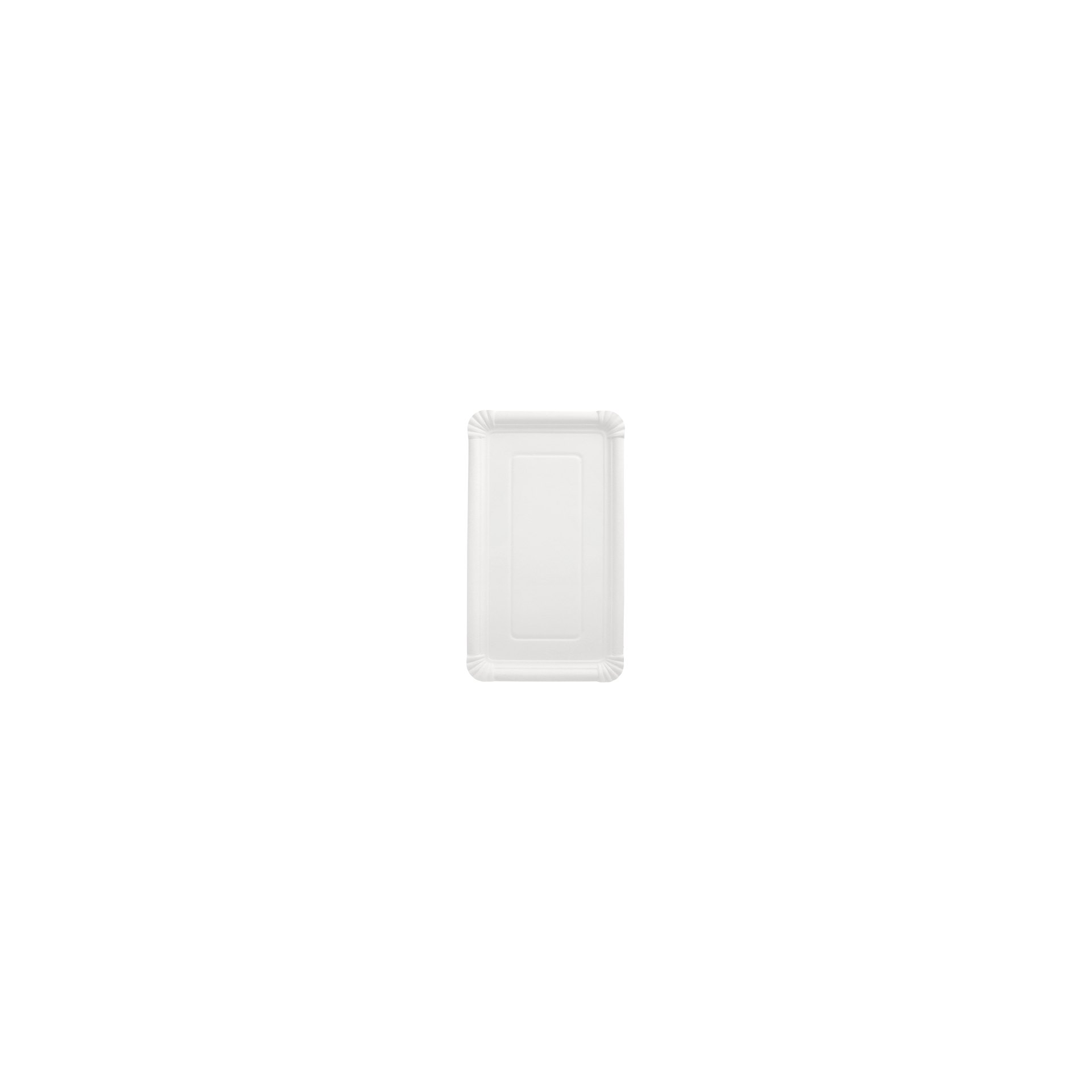 Teller, Pappe "pure" eckig 18 cm x 33 cm weiss
