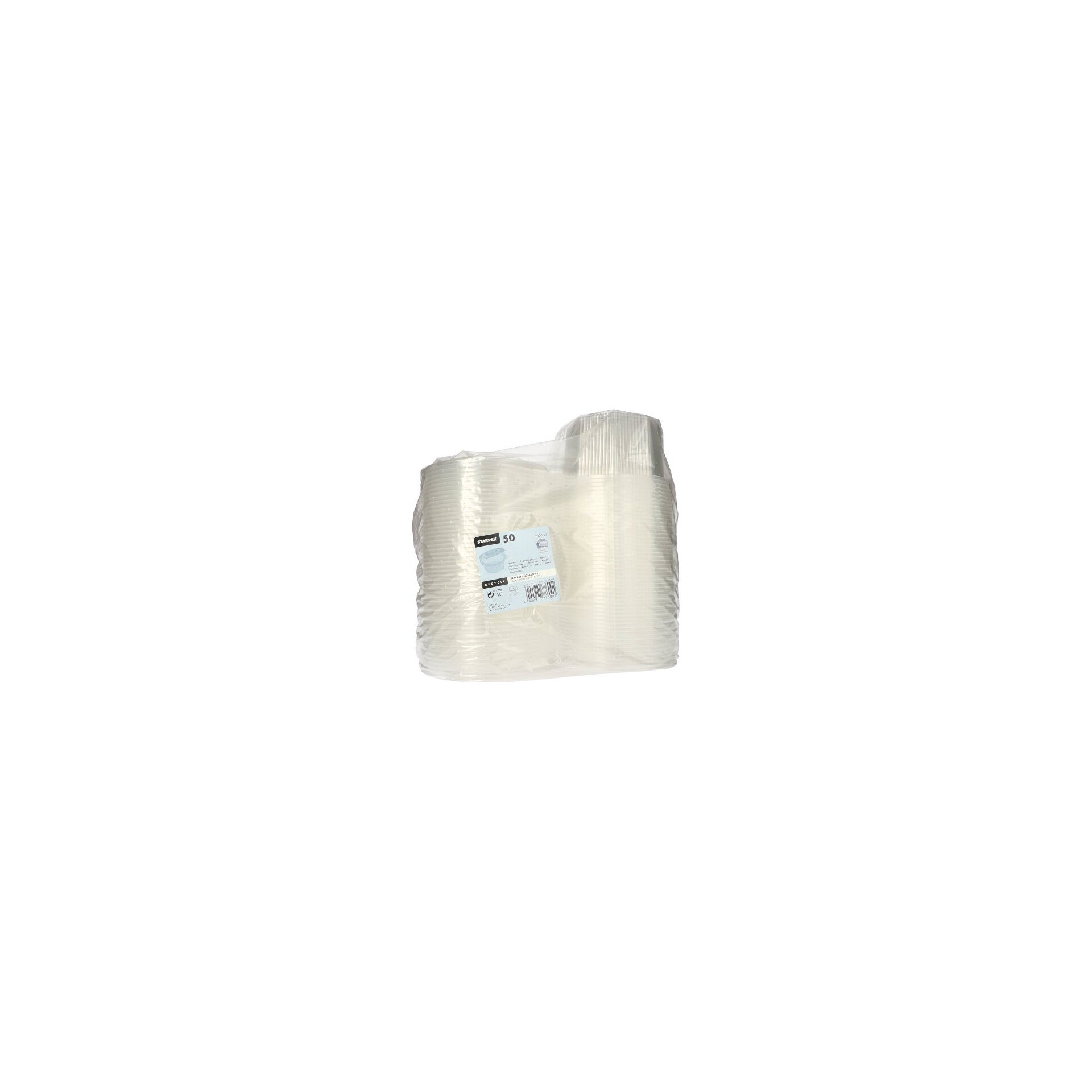 Verpackungsbecher mit Klappdeckeln, PP 8-eckig 1 l 8,3 cm x 13 cm x 13 cm transparent