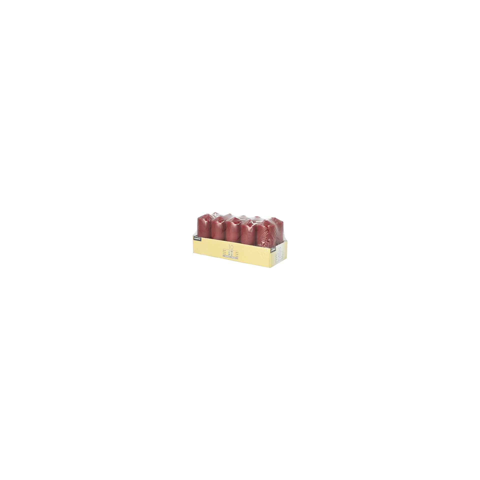 Stumpenkerzen Ø 40 mm · 90 mm bordeaux