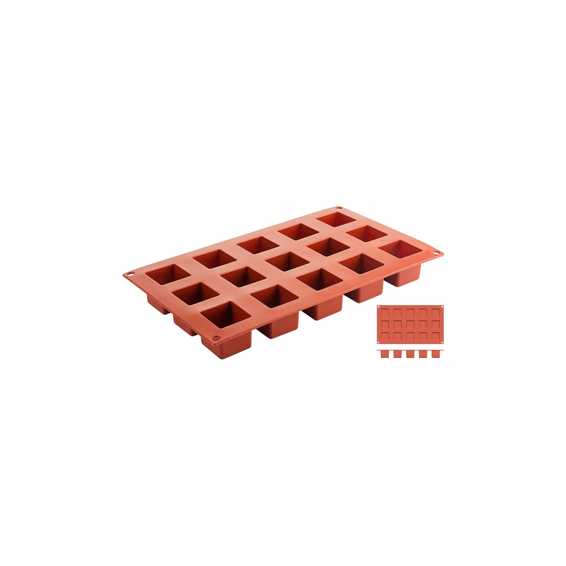 Silikon-Backmatte, WÜRFEL mit 15 Formen