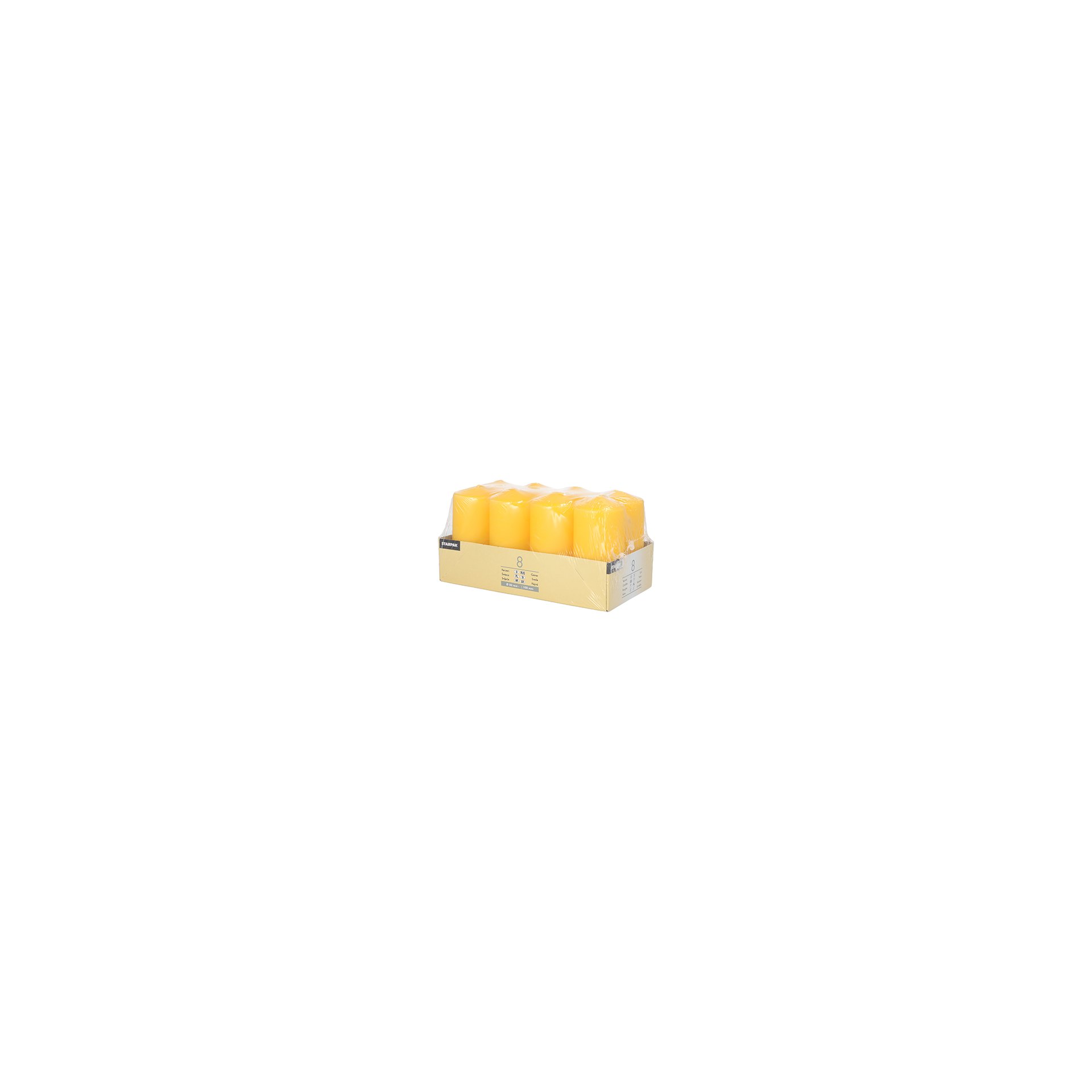 Stumpenkerzen Ø 50 mm · 100 mm goldgelb Stumpenkerzen Ø 50 mm · 100 mm goldgelb