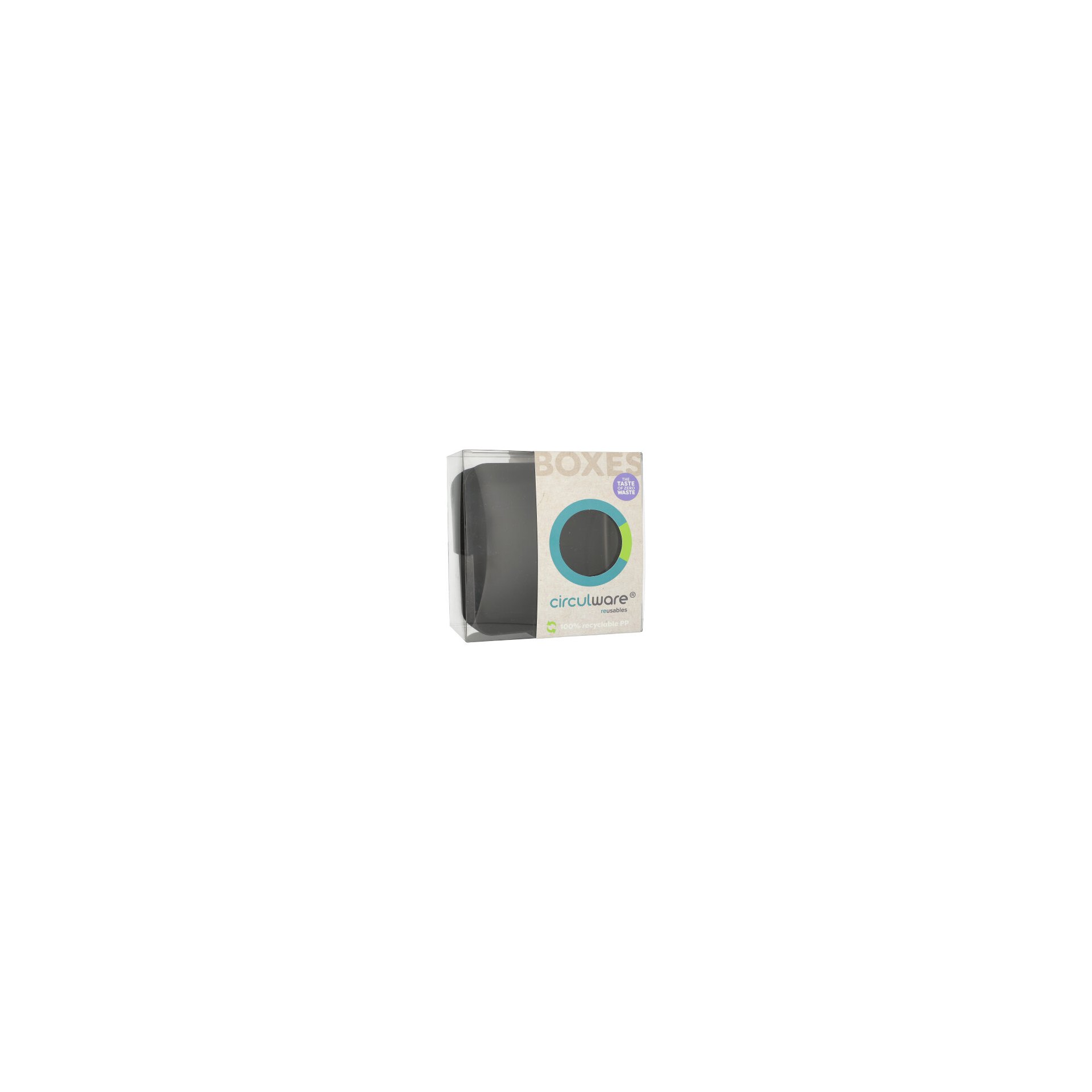 "Circulware" Mehrweg-Schalen Mix & Match eckig 3 cm x 15,6 cm x 15,6 cm schwarz