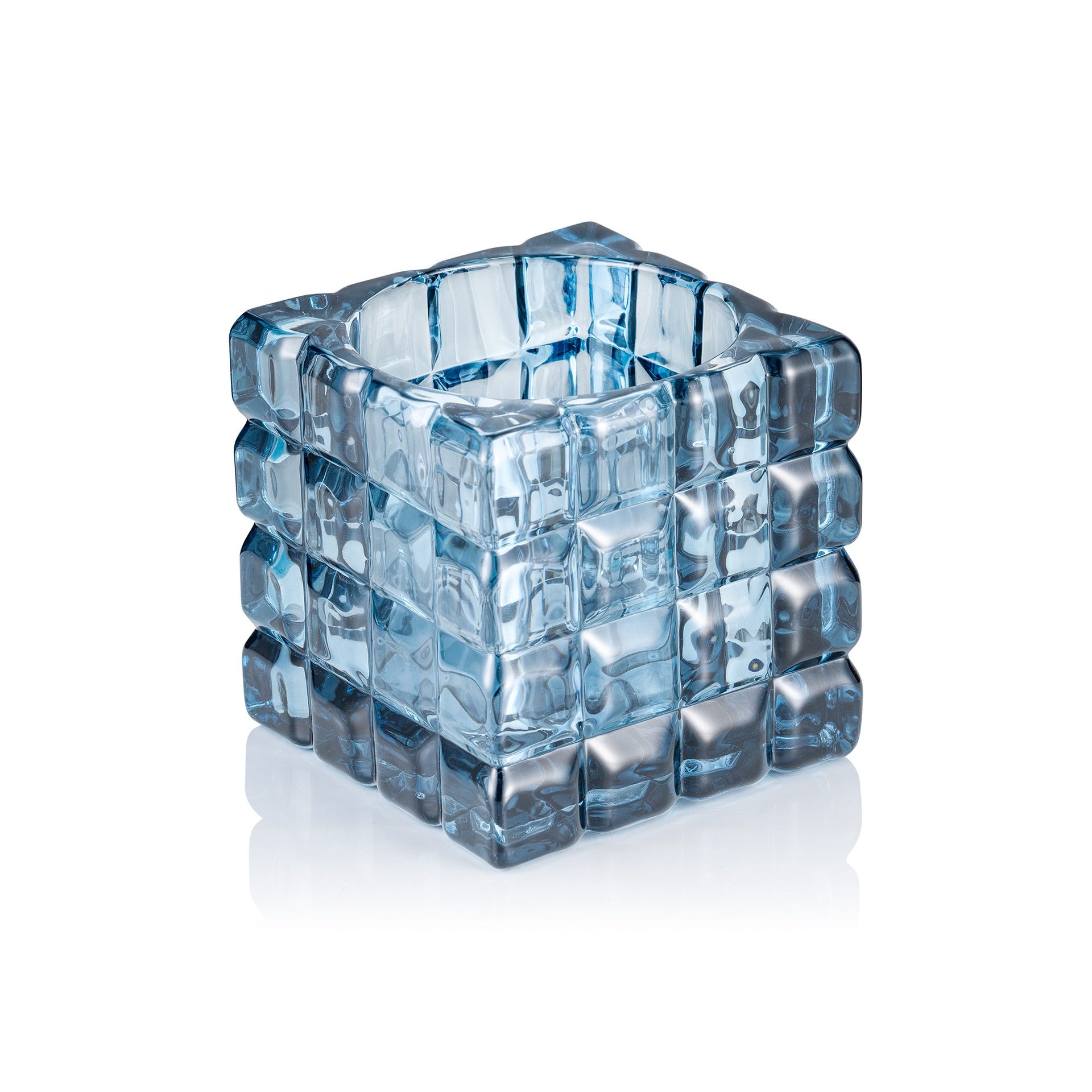 Cube Steel Blue YUYU, 9 x 9 x 9 cm