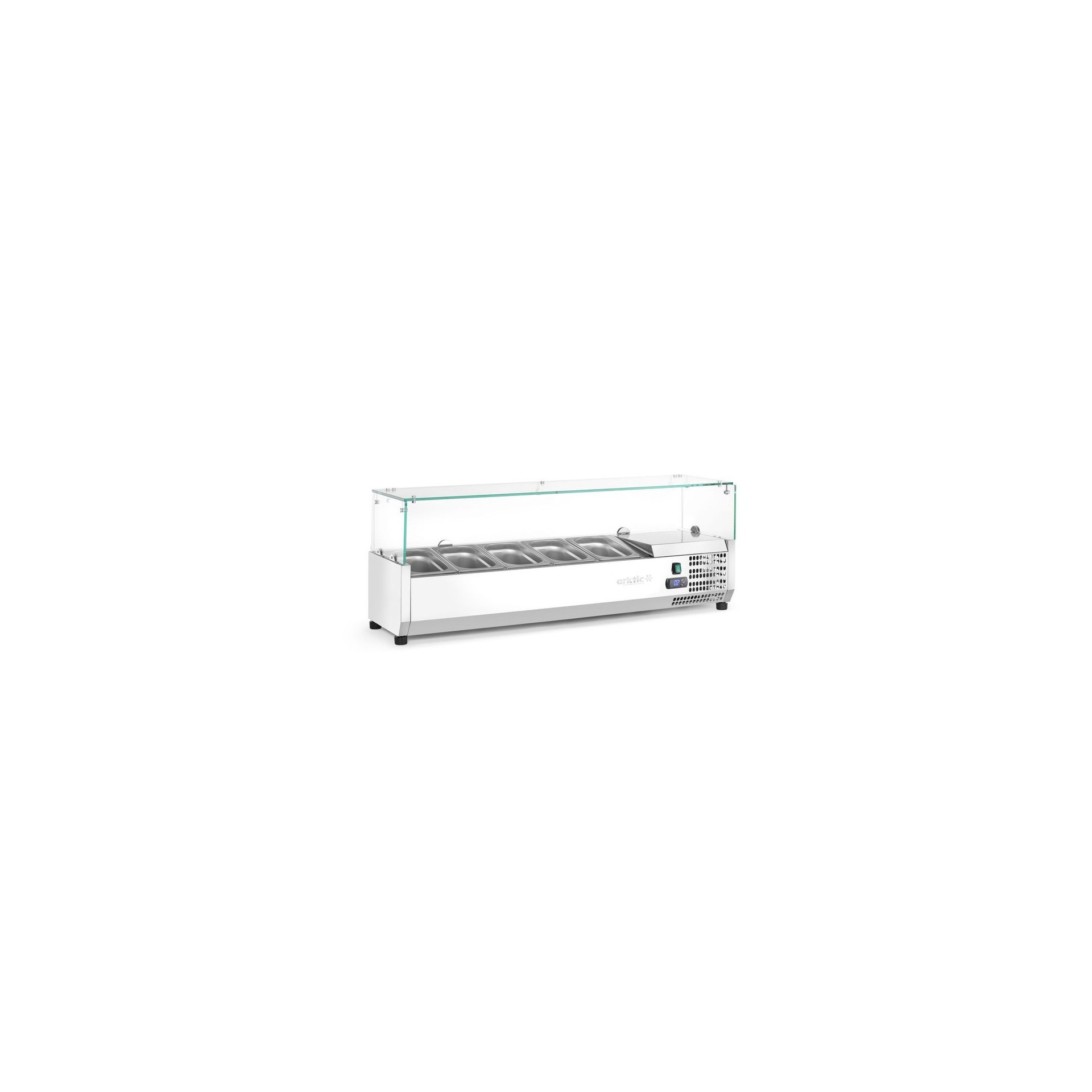 Aufsatz-Kühlvitrine Arktic, 5x GN ¼ 1205x335x460mm Aufsatz-Kühlvitrine Arktic, 5x GN ¼ 1205x335x460mm