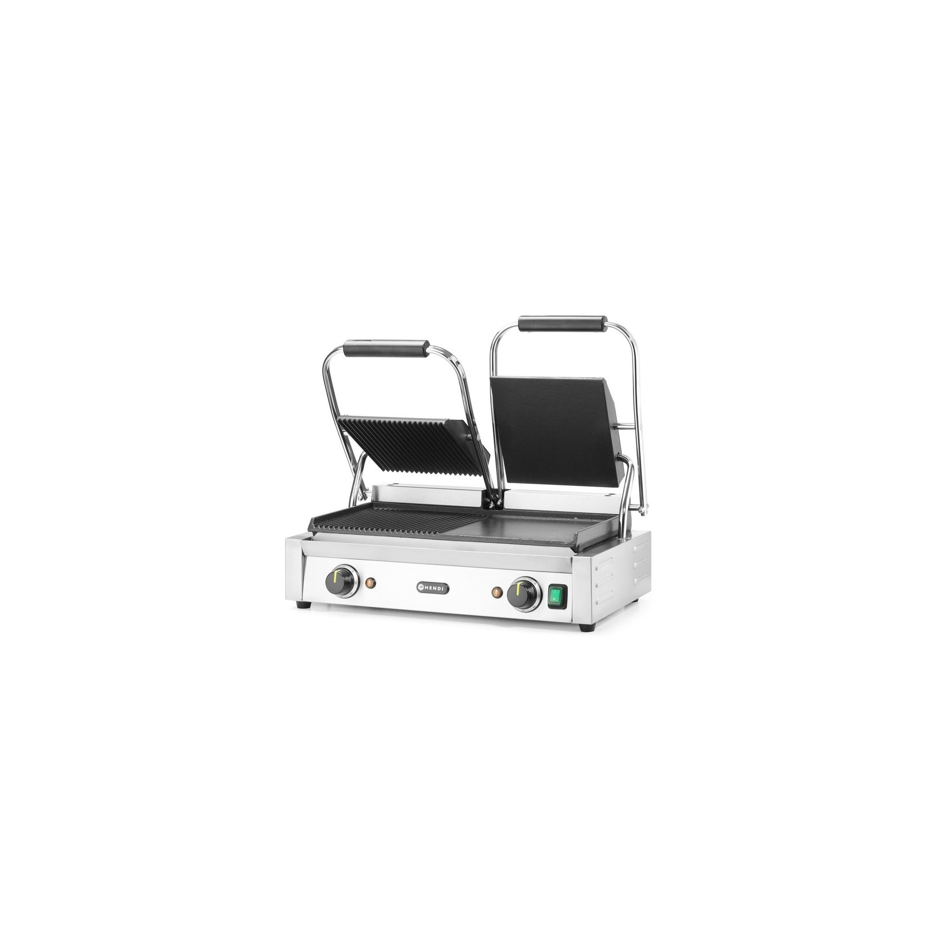 Kontaktgrill - Doppelversion, halb glatt, halb gerillt, 230V/3600W, 570x375x(H)216mm