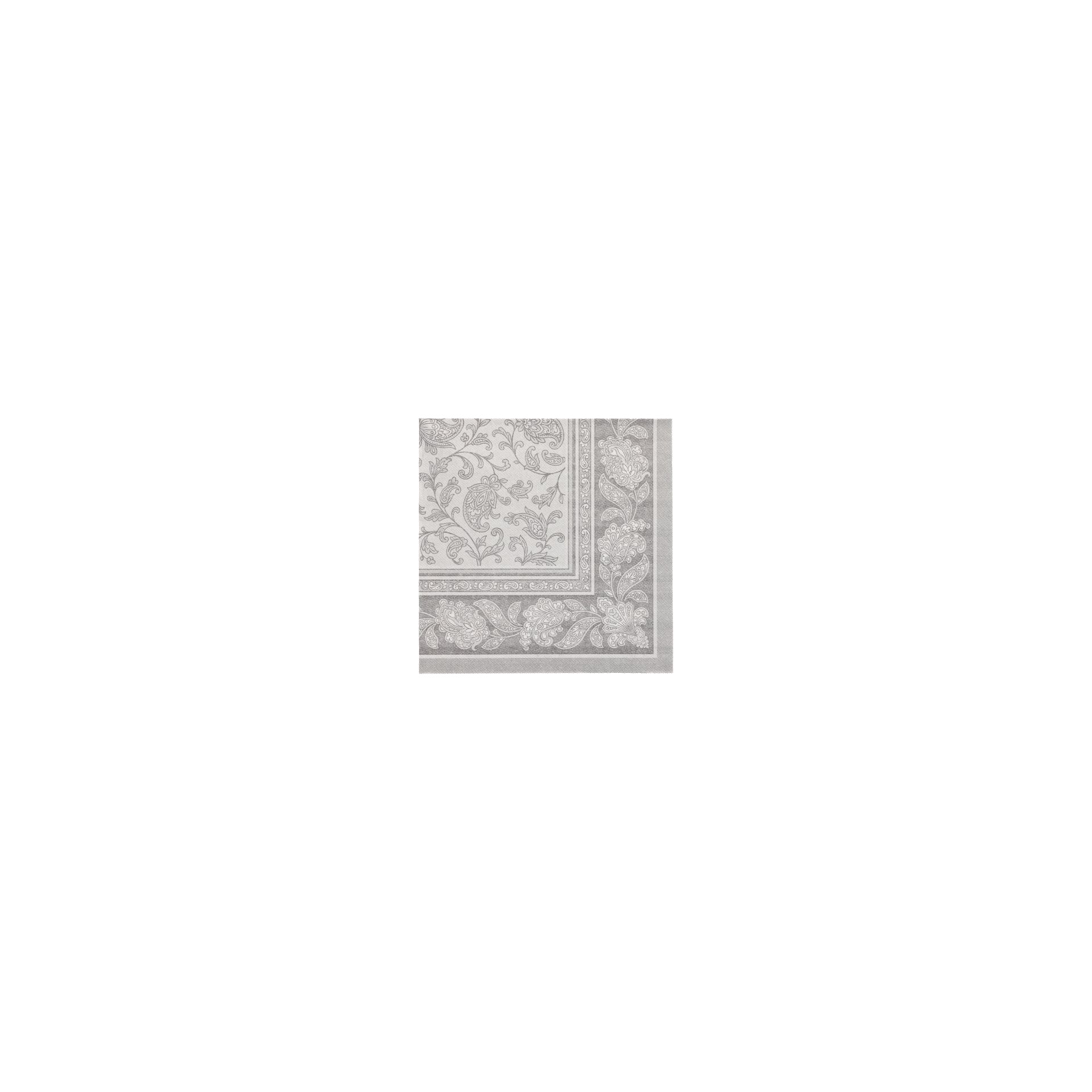 Servietten "ROYAL Collection" 1/4-Falz 40 cm x 40 cm grau "Ornaments"