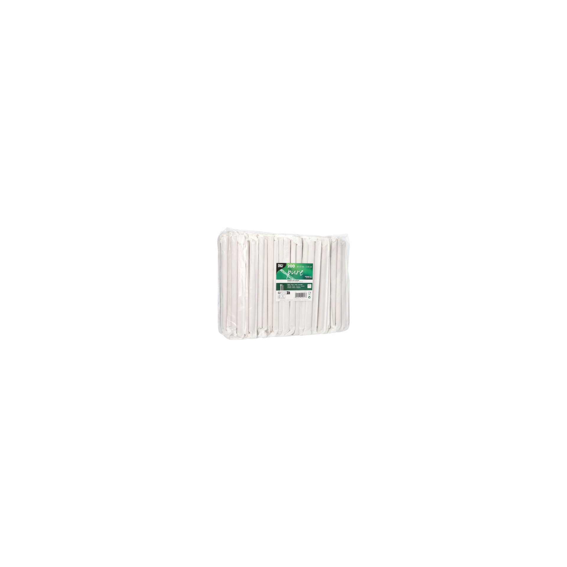 papstar-89973-bubble-tea-halme-papier-pure-12mm-20cm-braun-einzeln-gehuellt-2 Bubble Tea Halme Papier "pure" Ø 12 mm · 20 cm braun einzeln gehüllt, einseitig spitz