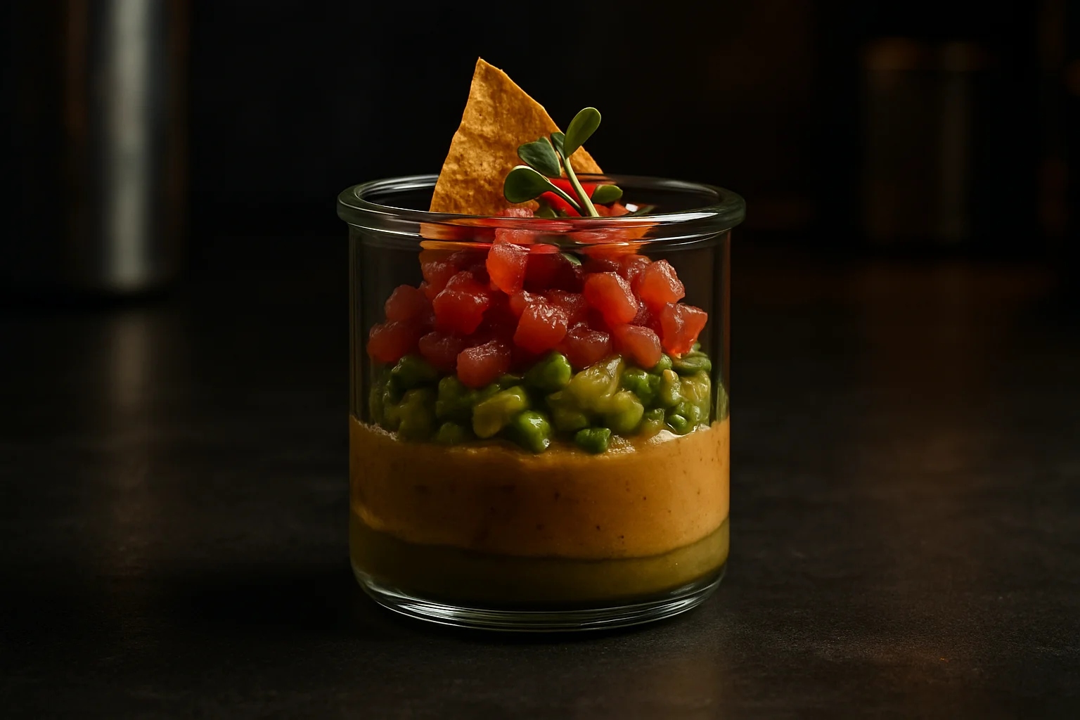 Gourmetglas für Portionspräsentation im Gastronomie-Setting