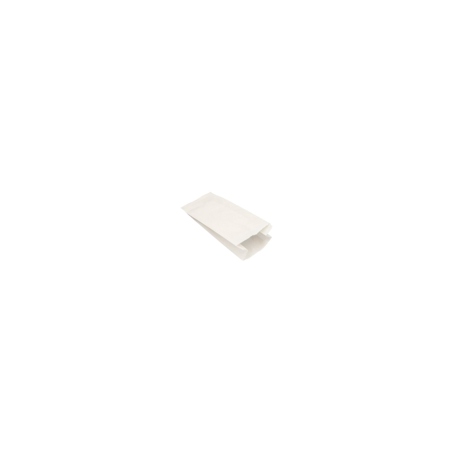 Papierfaltenbeutel, Cellulose, gefädelt 28 cm x 13 cm x 7 cm weiss Füllinhalt 1,5 kg