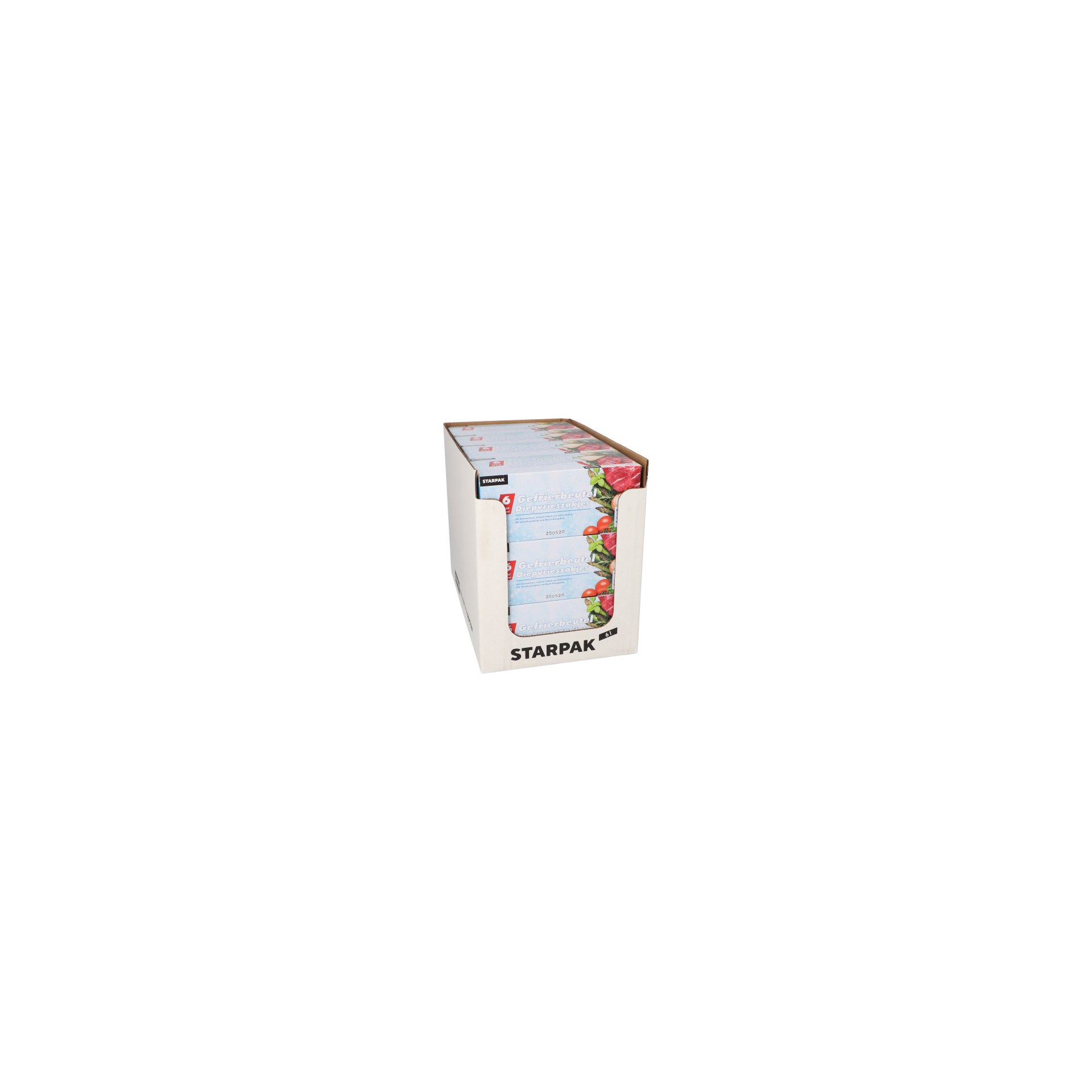 Gefrierbeutel, LLDPE 6 l 46 cm x 30 cm transparent in Faltschachtel