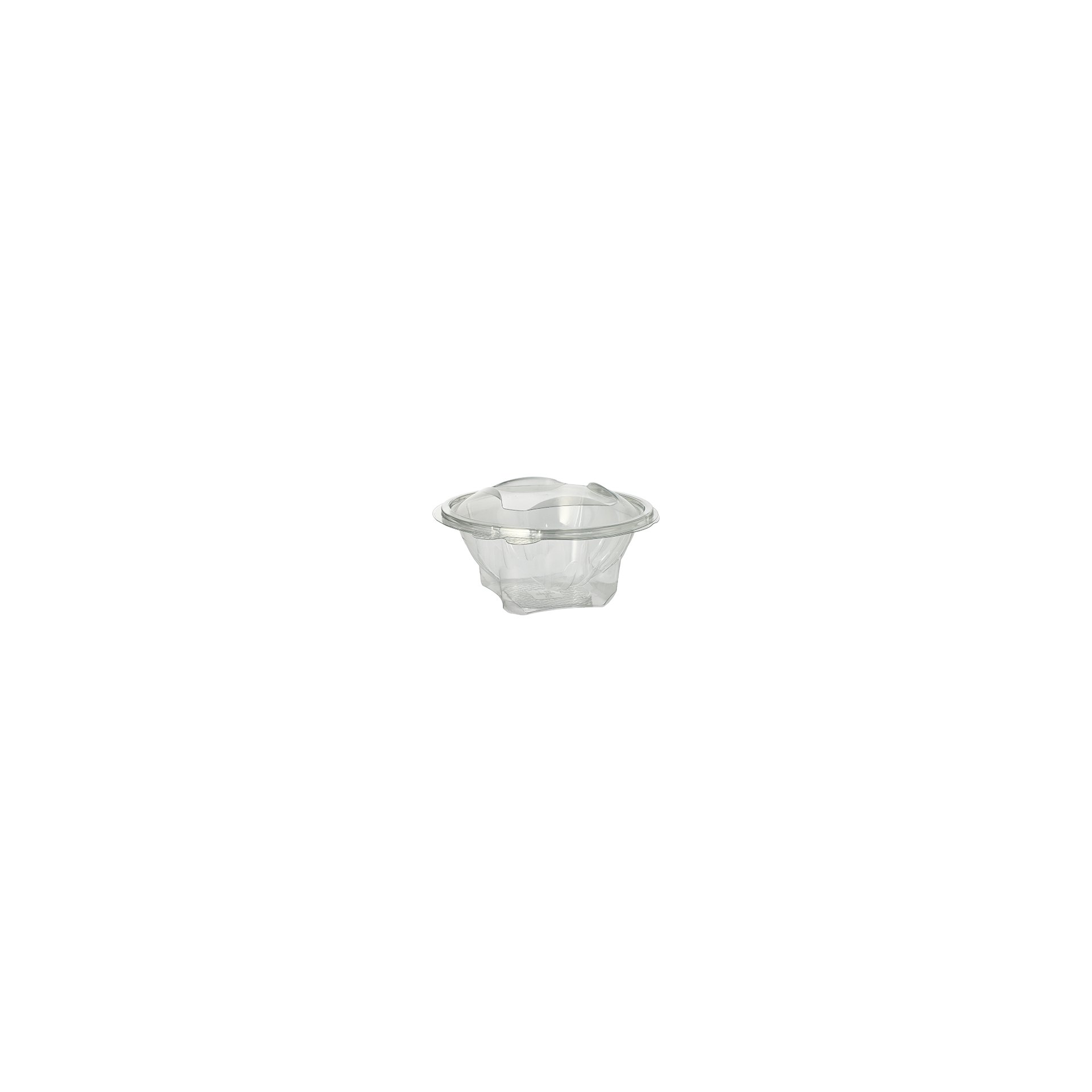 Feinkost- und Salatschalen mit Klappdeckel, R-PET rund 750 ml Ø 17,4 cm · 7,3 cm glasklar