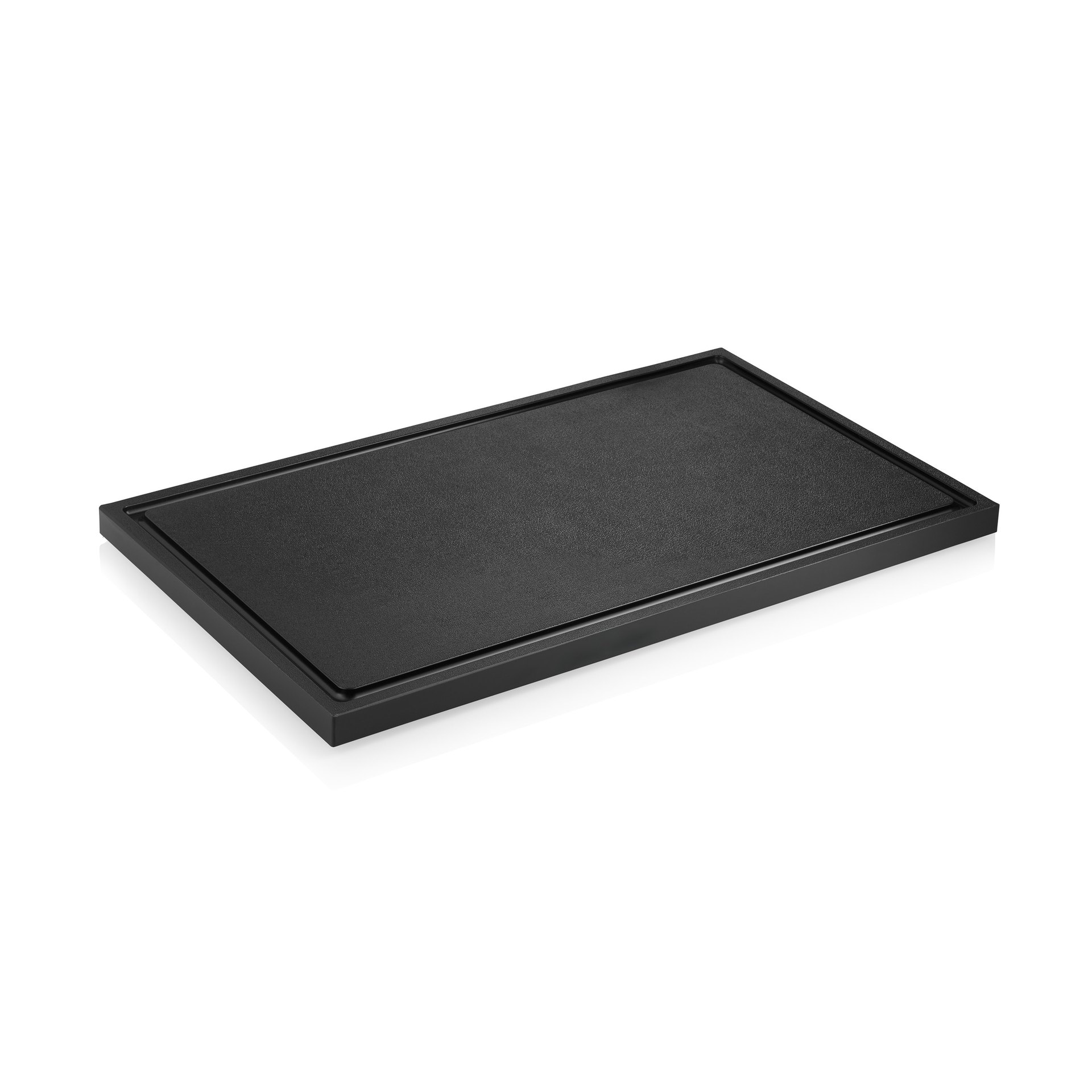 Schneidbrett NOCTURN, mit Saftrille, 50 x 30 x 2 cm, schwarz, Polypropylen