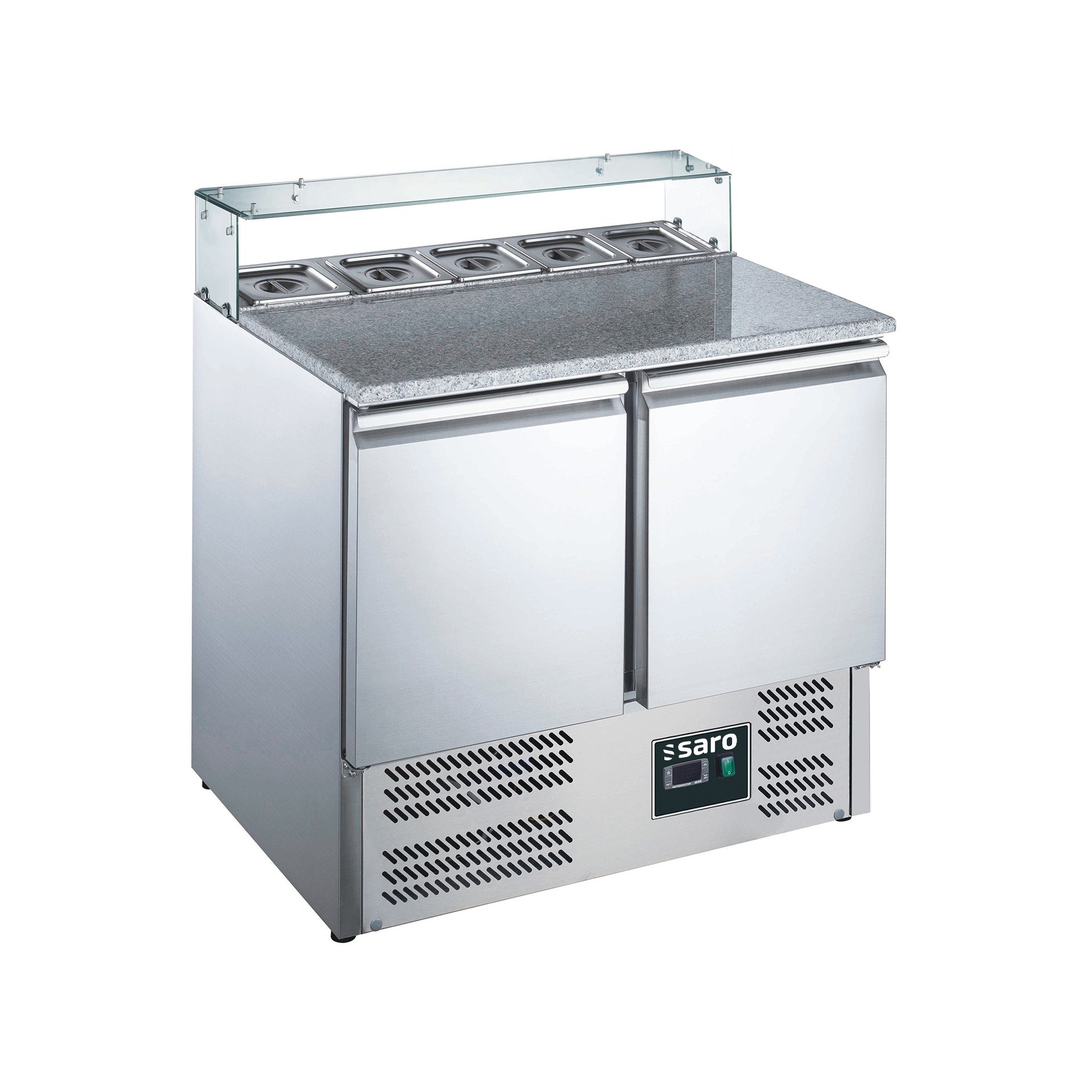 Pizzatisch, 2Türen,Glasaufsatz, EPS900G