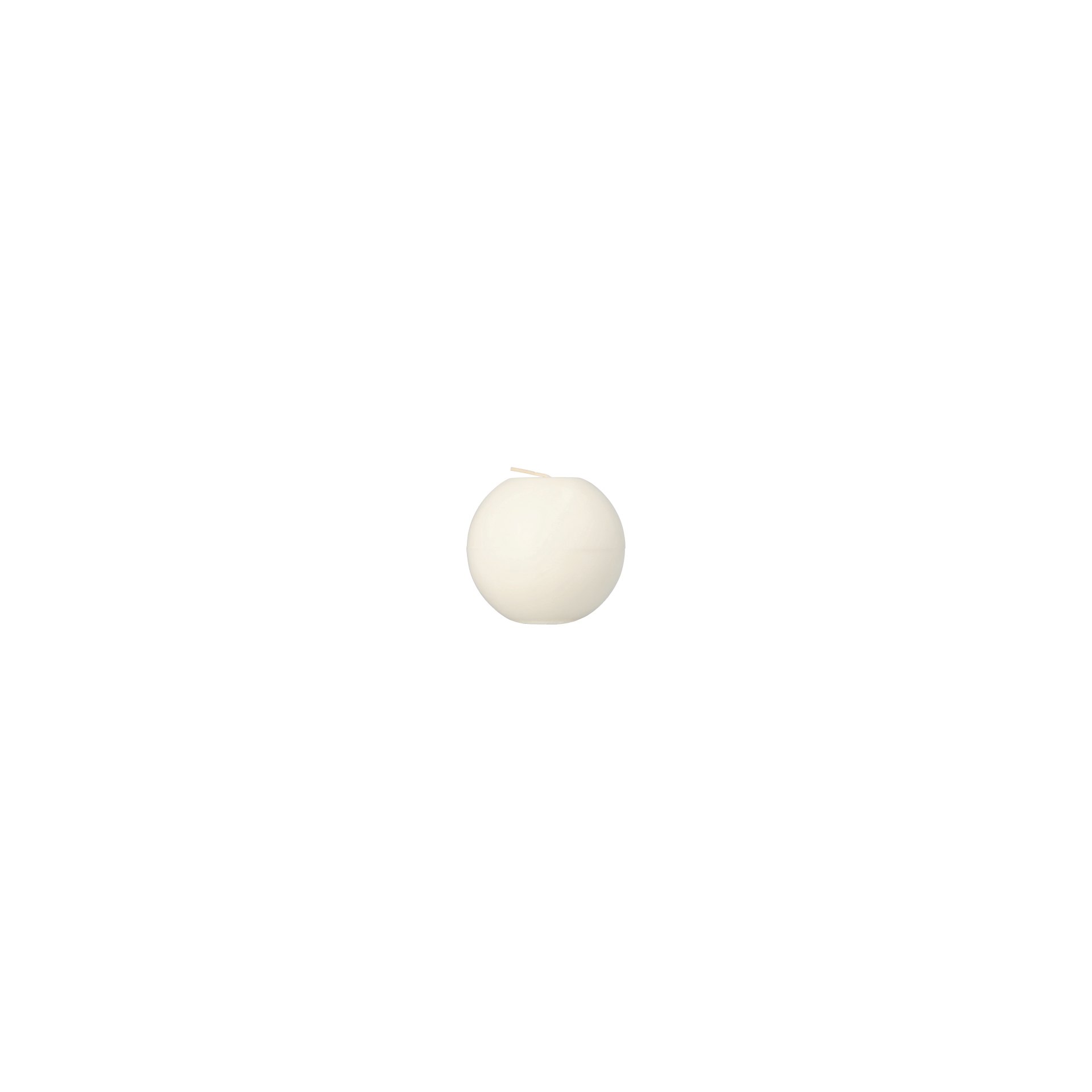 Kugelkerze Ø 80 mm weiss aus 100 % Stearin Kugelkerze Ø 80 mm weiss aus 100 % Stearin