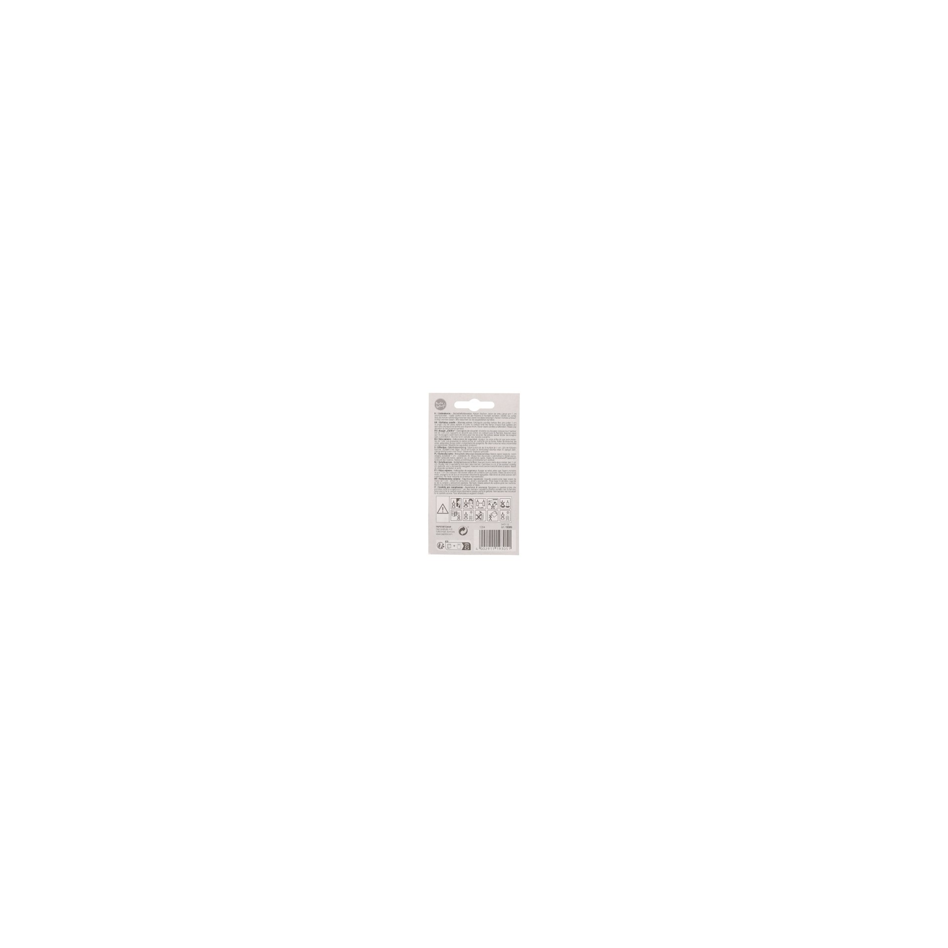 Zahlenkerze 7,3 cm weiss "5" mit rotem Rand