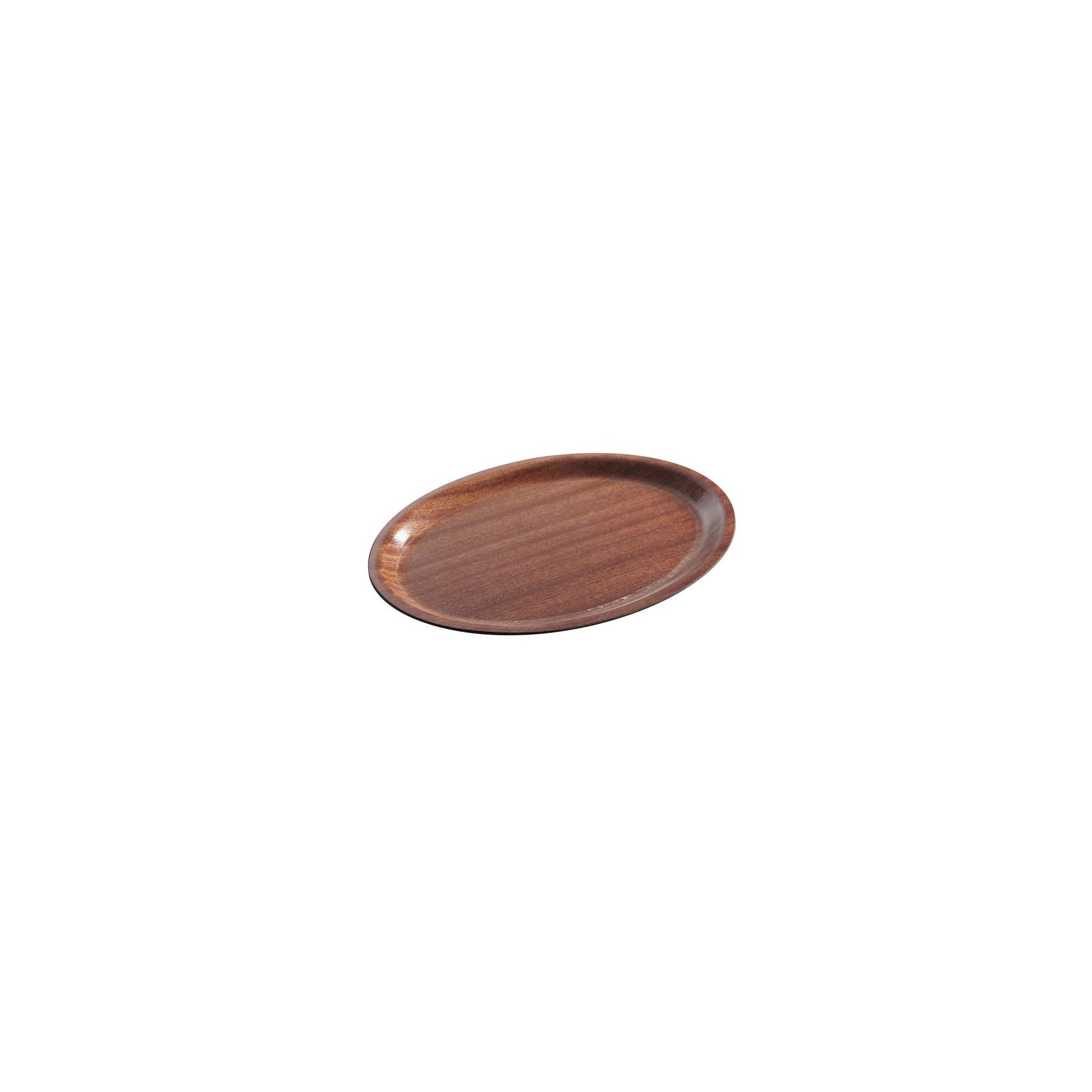 Serviertablett in Holzoptik, oval, AmerBox, Mahagoni, 200x265mm Serviertablett in Holzoptik, oval, AmerBox, Mahagoni, 200x265mm