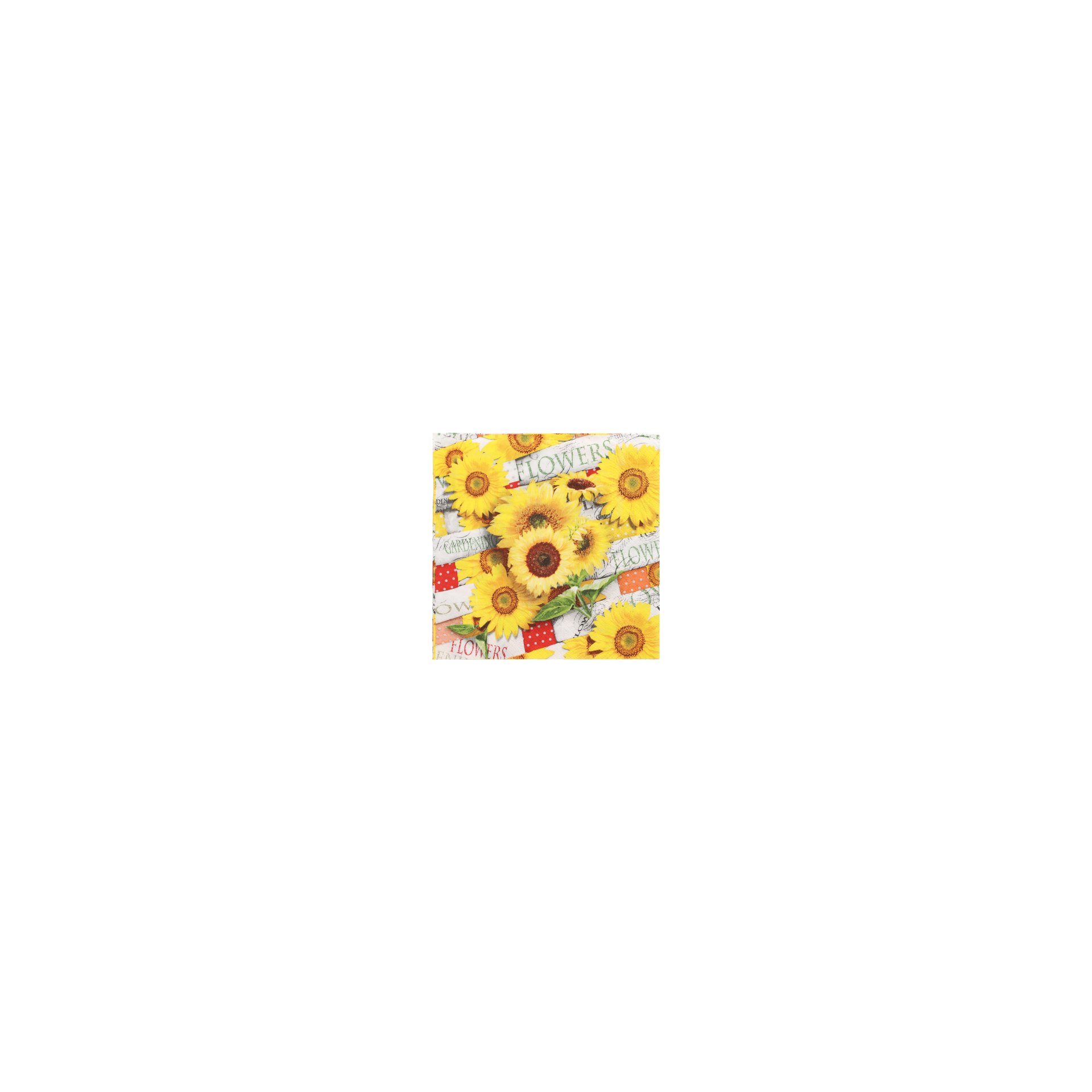 Servietten, 3-lagig 1/4-Falz 33 cm x 33 cm "Sunflower Field" Servietten, 3-lagig 1/4-Falz 33 cm x 33 cm "Sunflower Field"