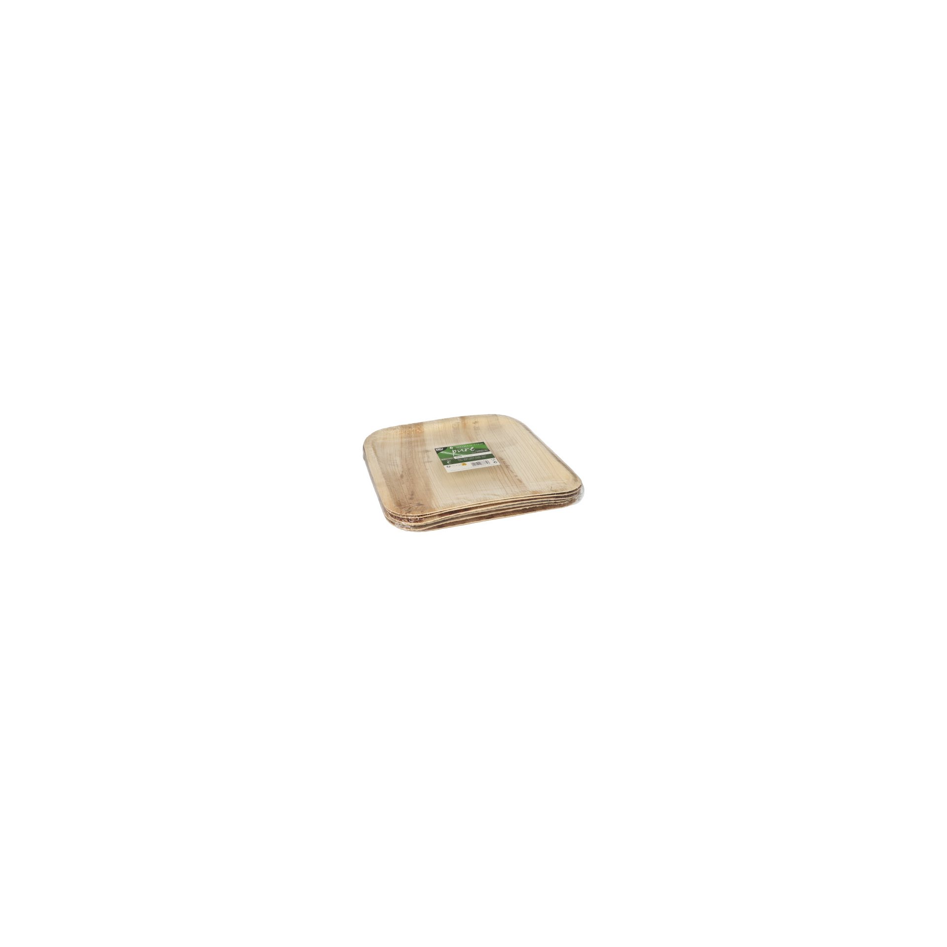 Teller, Palmblatt "pure" eckig 25,5 cm x 25,5 cm x 1,5 cm