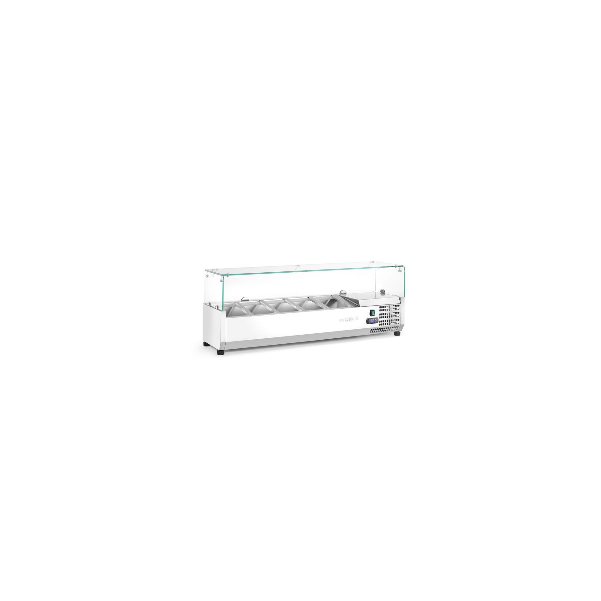 Aufsatz-Kühlvitrine Arktic, 5x GN ¼ 1205x335x460mm Aufsatz-Kühlvitrine Arktic, 5x GN ¼ 1205x335x460mm