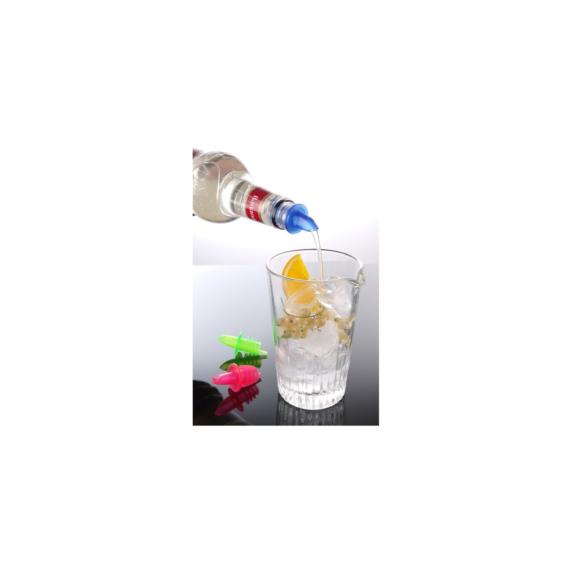 Freeflow-Ausgießer, BarUp, 2x blau, 2x rot, 2x grün, Rot, 6 Stk Freeflow-Ausgießer, BarUp, 2x blau, 2x rot, 2x grün, Rot, 6 Stk