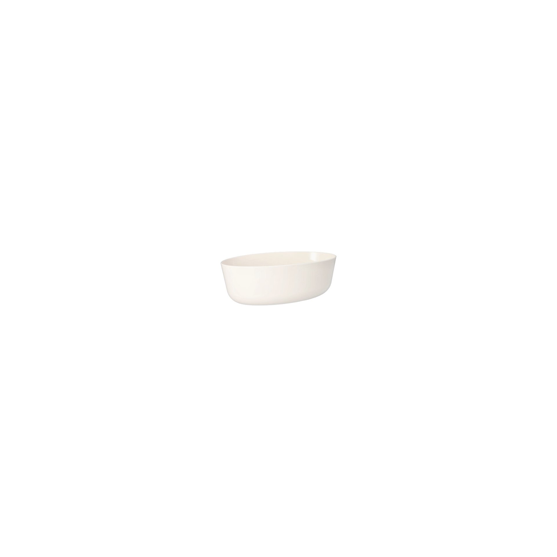 Mehrweg-Schalen oval 2400 ml 9,1 cm x 16,5 cm x 26 cm weiss "Cella" Mehrweg-Schalen oval 2400 ml 9,1 cm x 16,5 cm x 26 cm weiss "Cella"