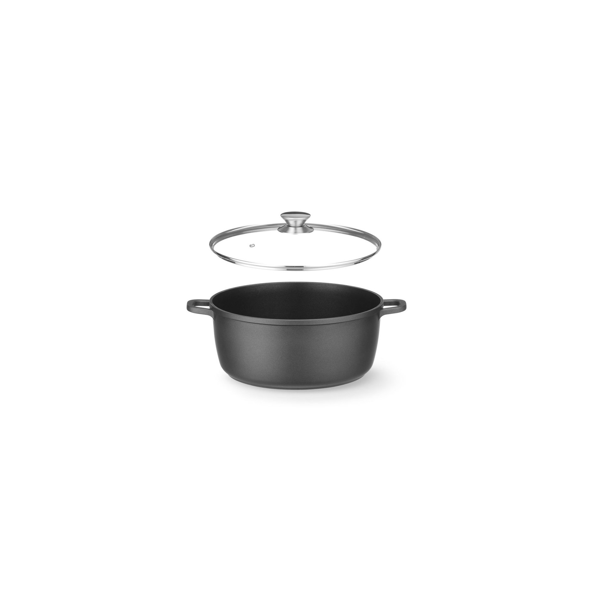 Kasserolle mit Antihaft-Beschichtung, 9L, Schwarz, 405x332x(H)138mm Kasserolle mit Antihaft-Beschichtung, 9L, Schwarz, 405x332x(H)138mm