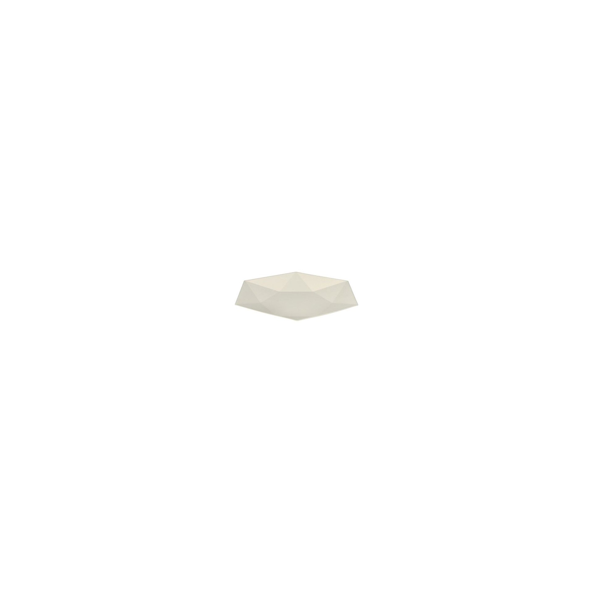 Teller Zuckerrohr "pure" 6-eckig 2,5 cm x 26 cm x 23 cm weiss "Diamond"