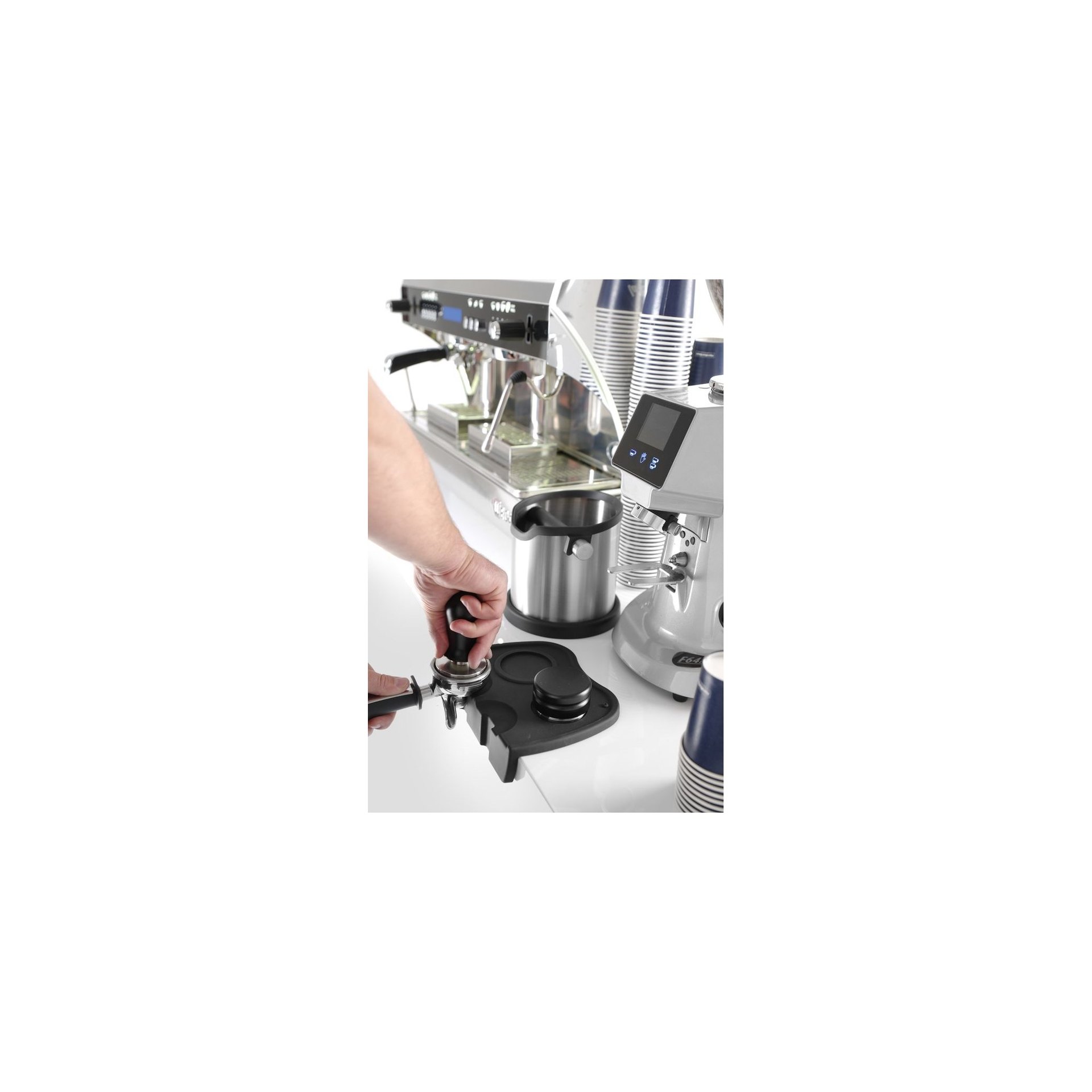 Kaffee-Stampfer mit Feder, ⌀58x(H)100mm