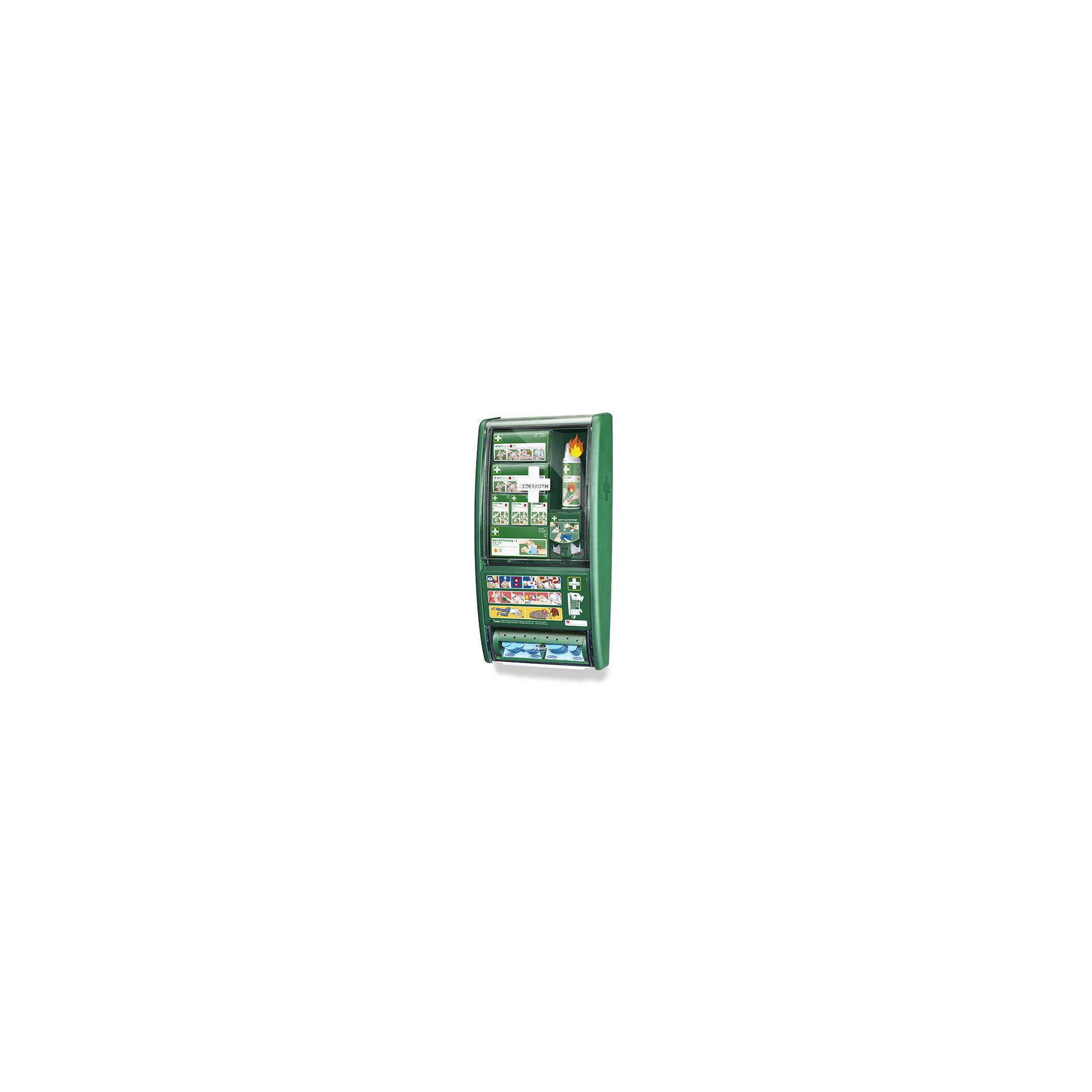 "Cederroth" First Aid & Burn Station 11,7 cm x 29,4 cm x 57,2 cm grün detectable