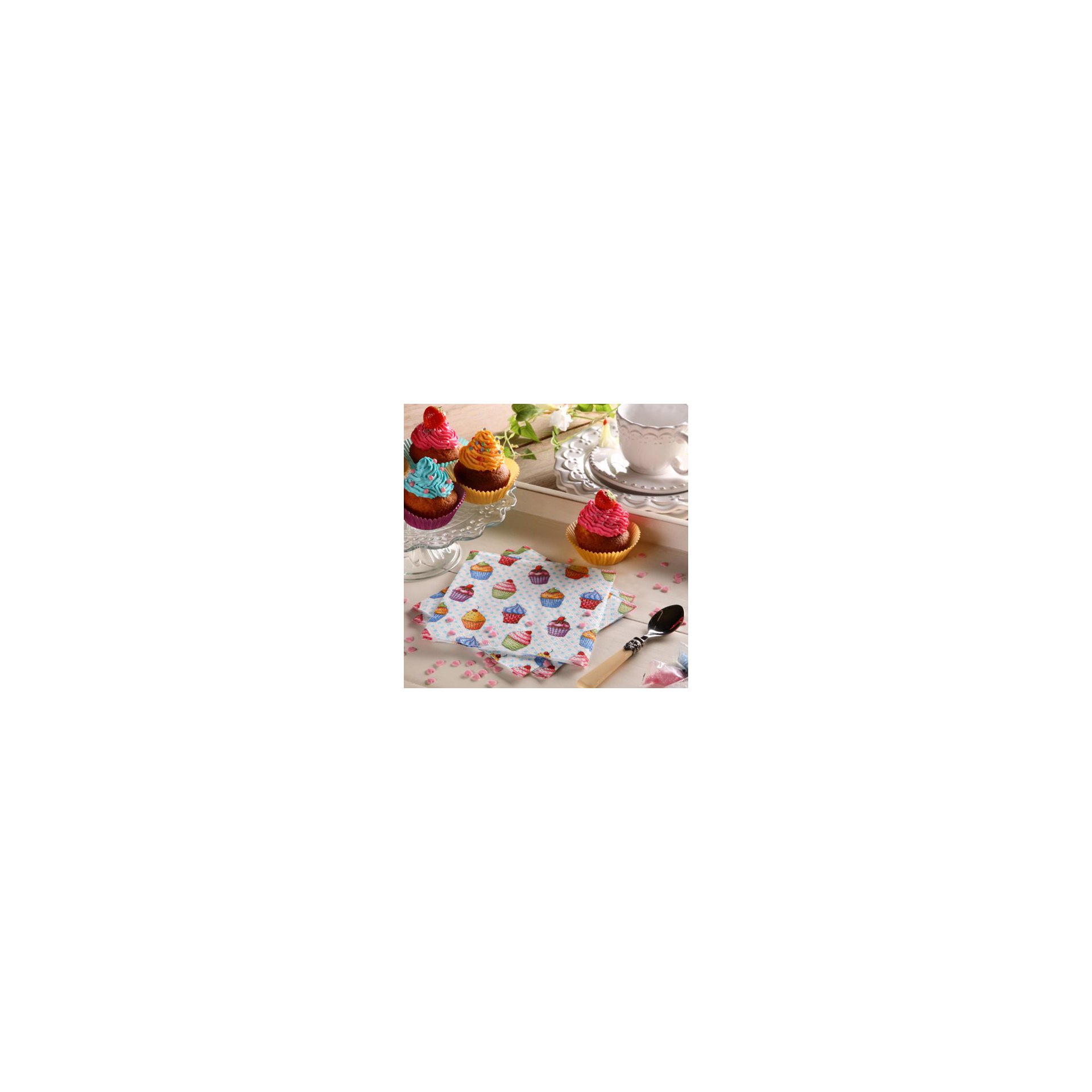 Servietten, 3-lagig 1/4-Falz 33 cm x 33 cm "Cupcakes" Servietten, 3-lagig 1/4-Falz 33 cm x 33 cm "Cupcakes"
