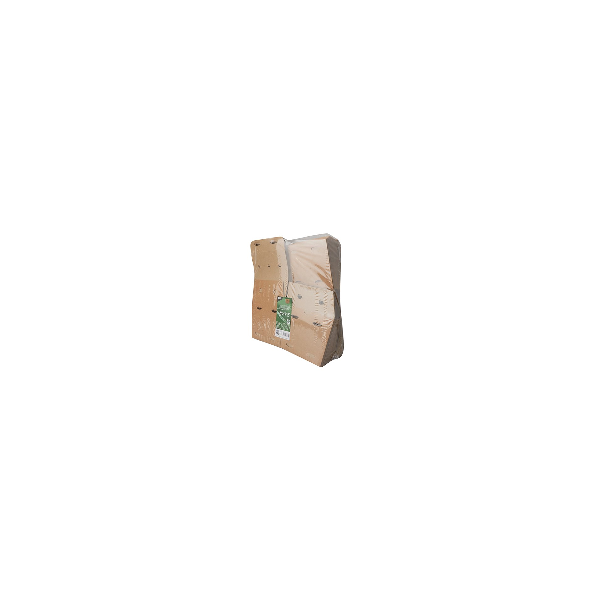 Pommes-Frites-Boxen, Pappe "pure" 14 cm x 14,5 cm x 14,5 cm braun "100% Fair" groß Pommes-Frites-Boxen, Pappe "pure" 14 cm x 14,5 cm x 14,5 cm braun "100% Fair" groß
