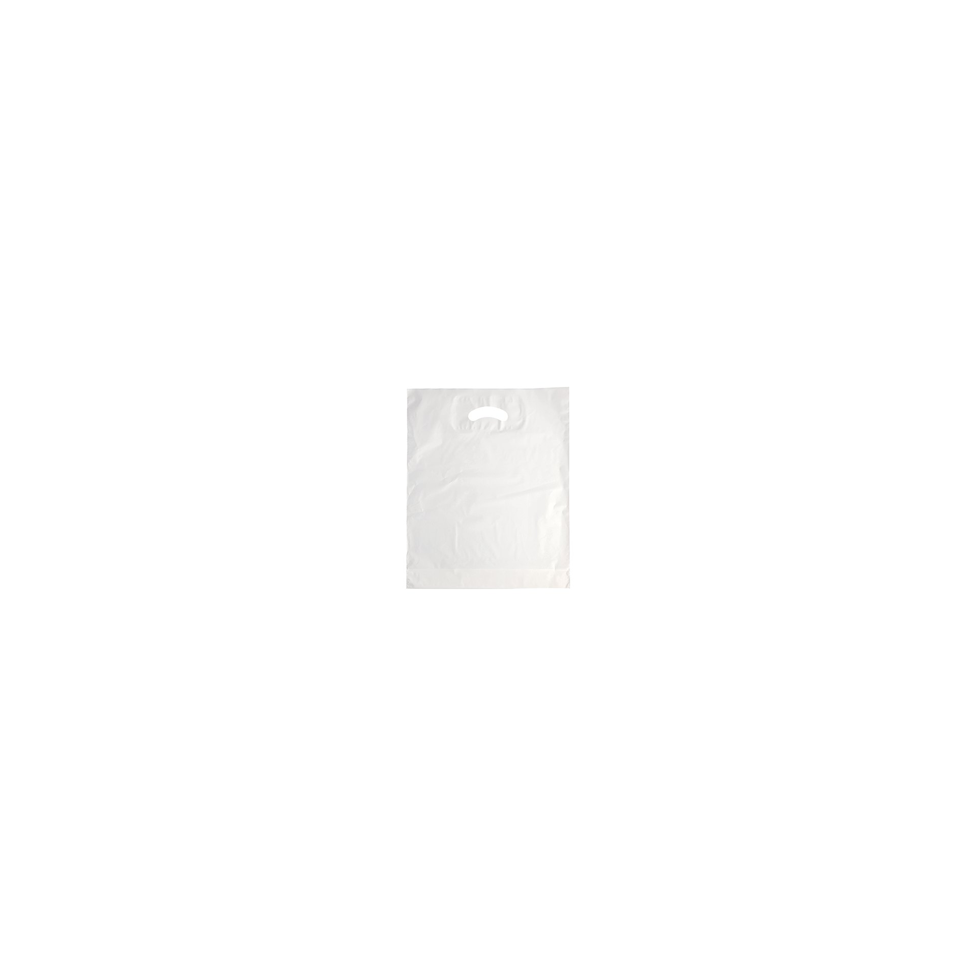 Griffloch-Tragetaschen, HDPE 44 cm x 36 cm x 9 cm weiss Griffloch-Tragetaschen, HDPE 44 cm x 36 cm x 9 cm weiss