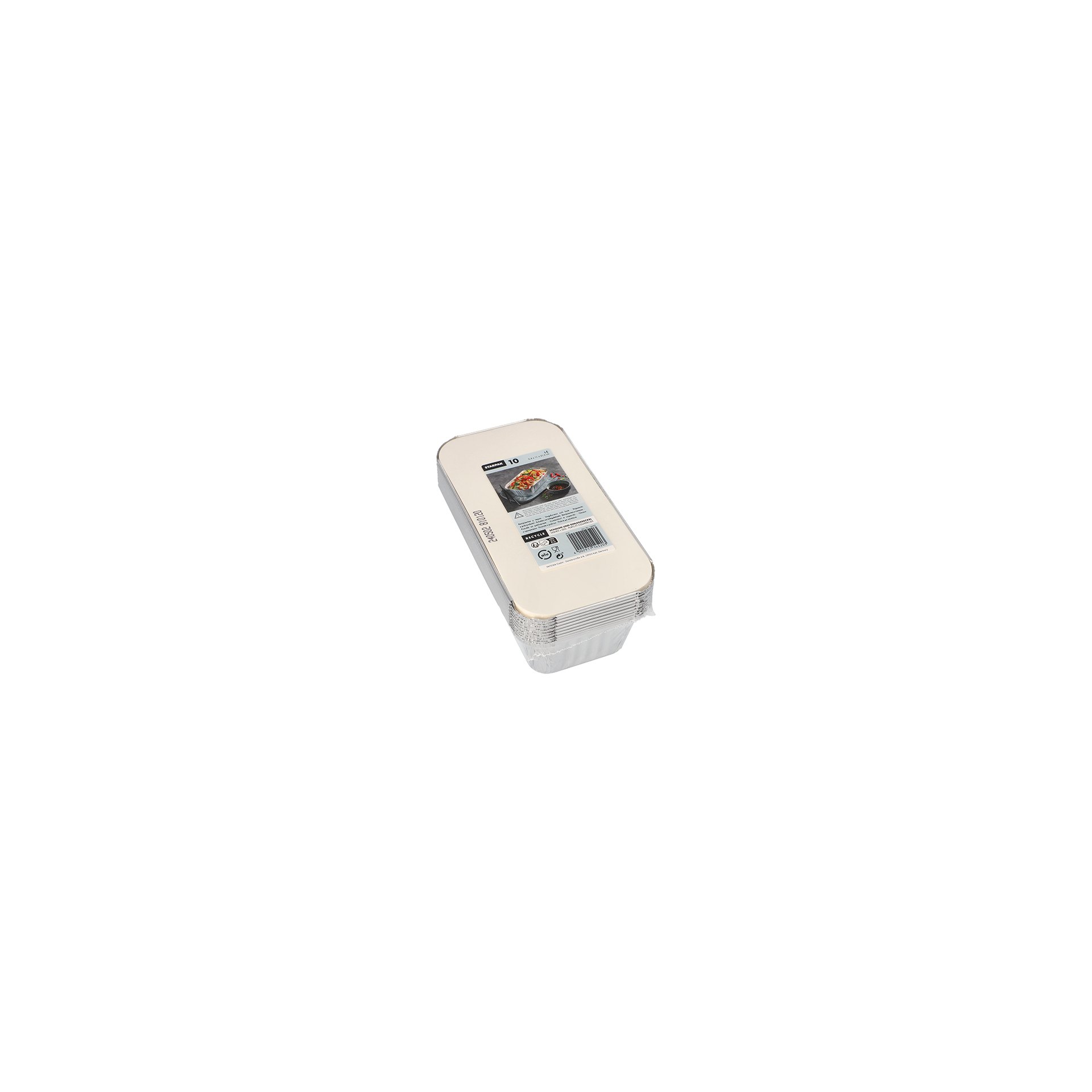 Schalen, Alu + Einlegedeckel, PE-beschichtet eckig 1 l 5,4 cm x 11 cm x 21,3 cm Schalen, Alu + Einlegedeckel, PE-beschichtet eckig 1 l 5,4 cm x 11 cm x 21,3 cm