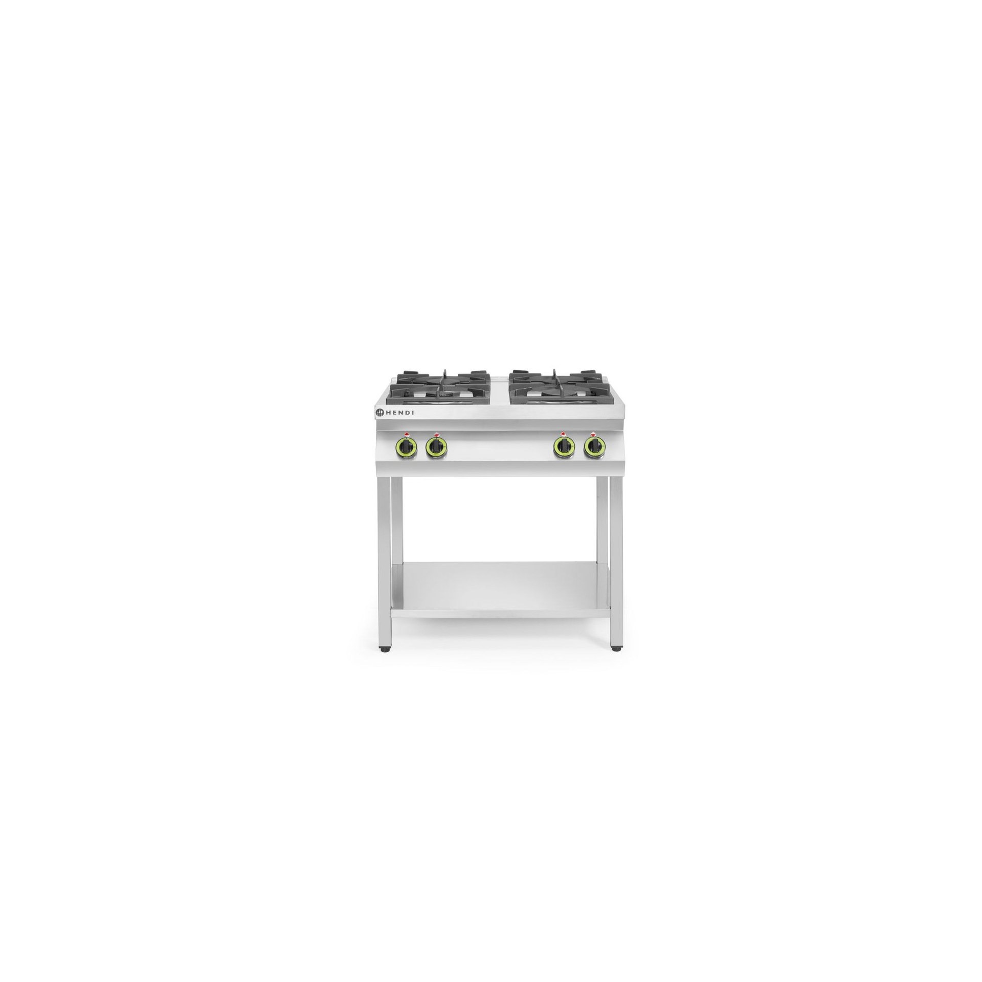 Gasherd Kitchen Line 4-flammig, offener Unterbau, Kitchen Line, 19kW, 800x700x(H)900mm