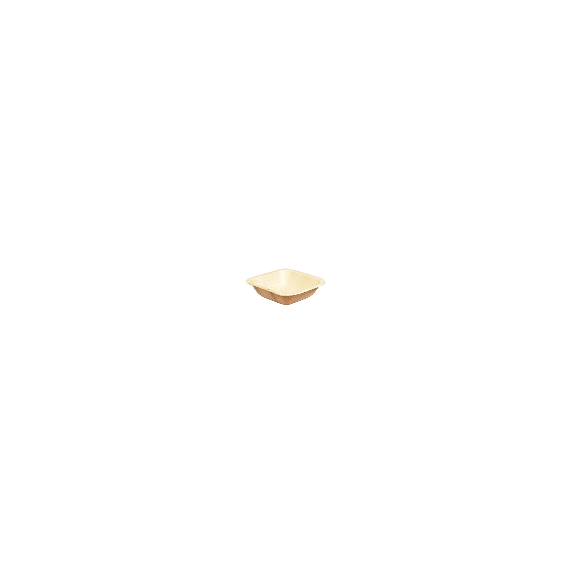 Schalen, Palmblatt "pure" eckig 100 ml 10 cm x 10 cm x 3 cm Schalen, Palmblatt "pure" eckig 100 ml 10 cm x 10 cm x 3 cm
