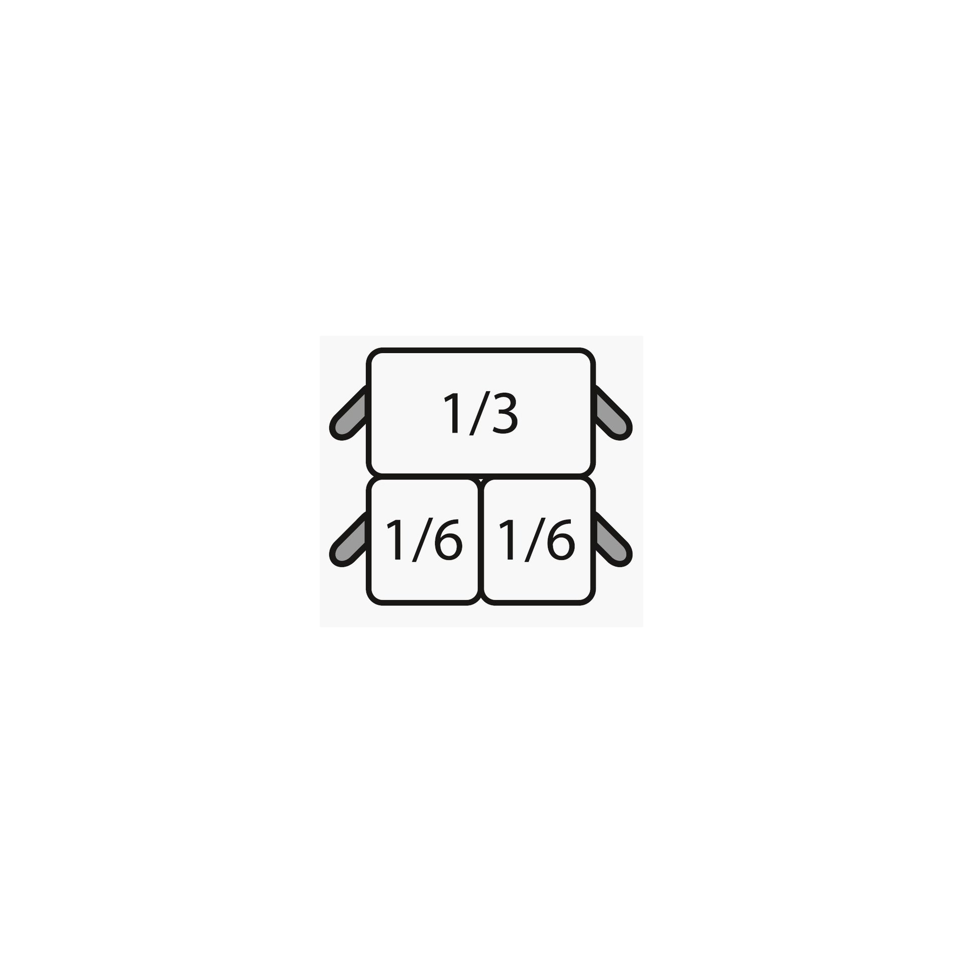 E7/CPCEXF Nudelkorb-Set: 2 x 1/6 GN + 1 x 1/3 GN