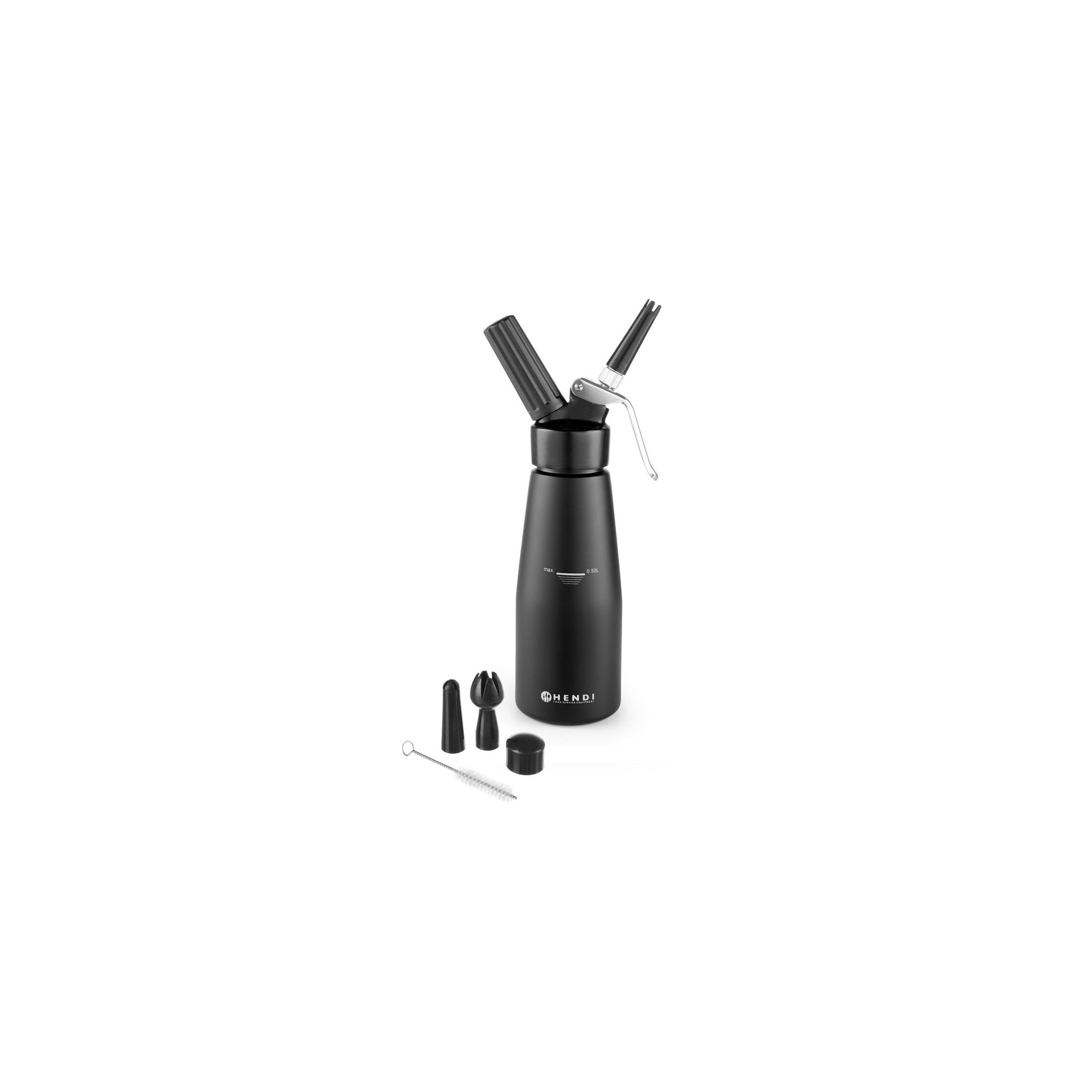 Sahnespender, schwarz, Kitchen Line, 0,5L, Schwarz, ⌀80x(H)260mm Sahnespender, schwarz, Kitchen Line, 0,5L, Schwarz, ⌀80x(H)260mm