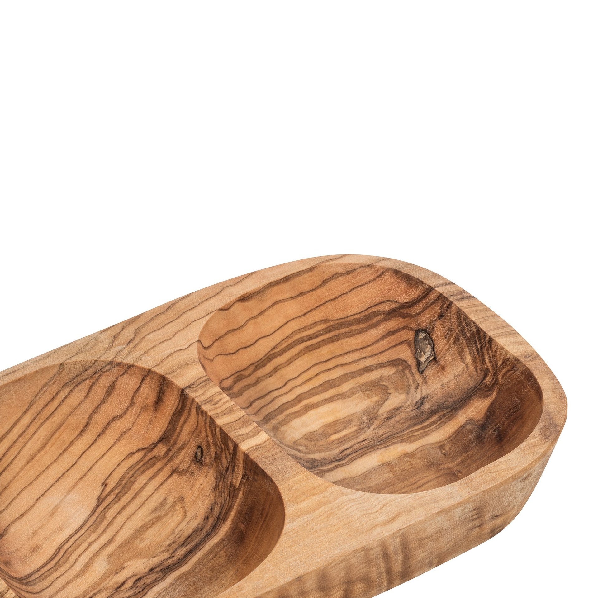 Schale Double PURE OLIVE, 18 x 9 x 3,5 cm, Olivenholz Schale Double PURE OLIVE, 18 x 9 x 3,5 cm, Olivenholz