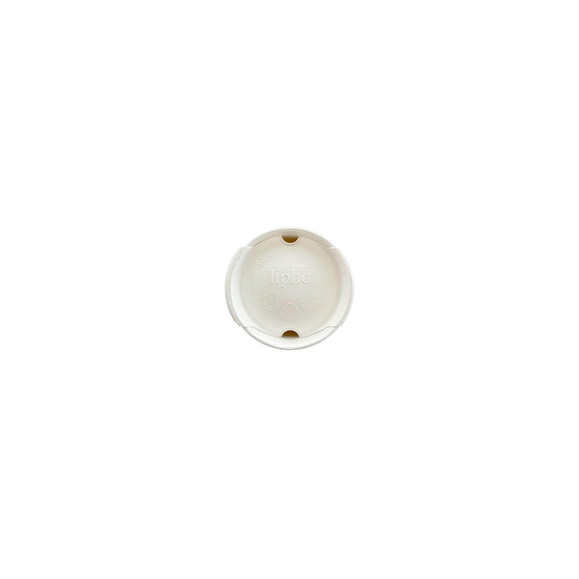 Deckel für Trinkbecher Zuckerrohr rund Ø 9 cm weiss "liplid"