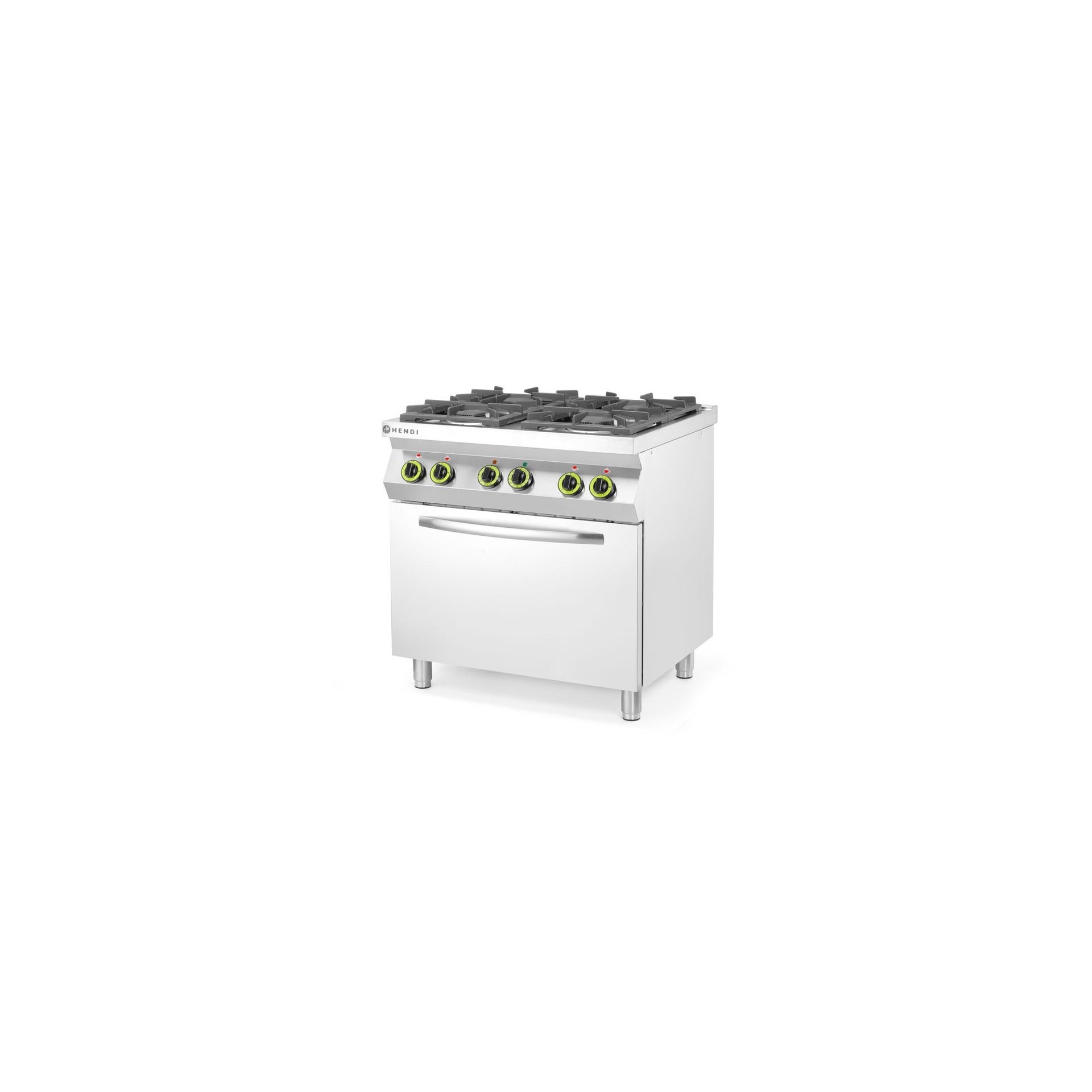 Gasherd 4-flammig mit Ofen GN 1/1, Kitchen Line, 230V/3000W, 19kW, 800x722x(H)900mm Gasherd 4-flammig mit Ofen GN 1/1, Kitchen Line, 230V/3000W, 19kW, 800x722x(H)900mm