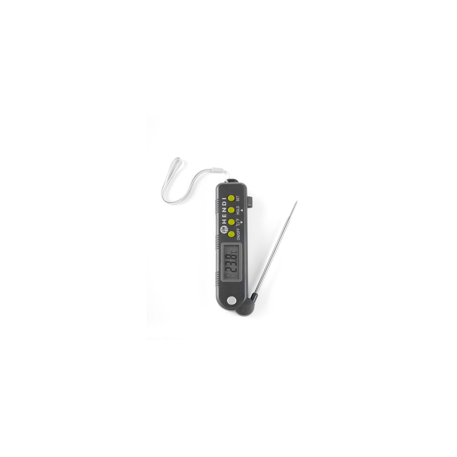 Thermometer mit einklappbarer Sonde, 160x40x(H)25mm Thermometer mit einklappbarer Sonde, 160x40x(H)25mm